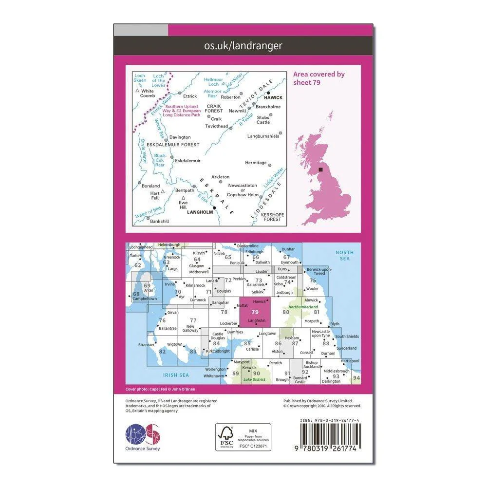 Landranger 79 Hawick  Eskdale Langholm Map With Digital Version - Image 2