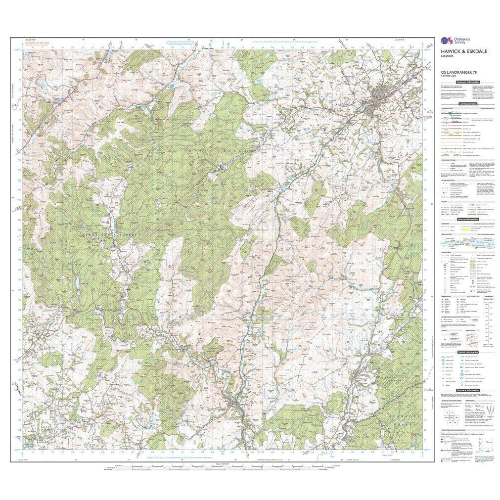 Landranger 79 Hawick  Eskdale Langholm Map With Digital Version - Image 3
