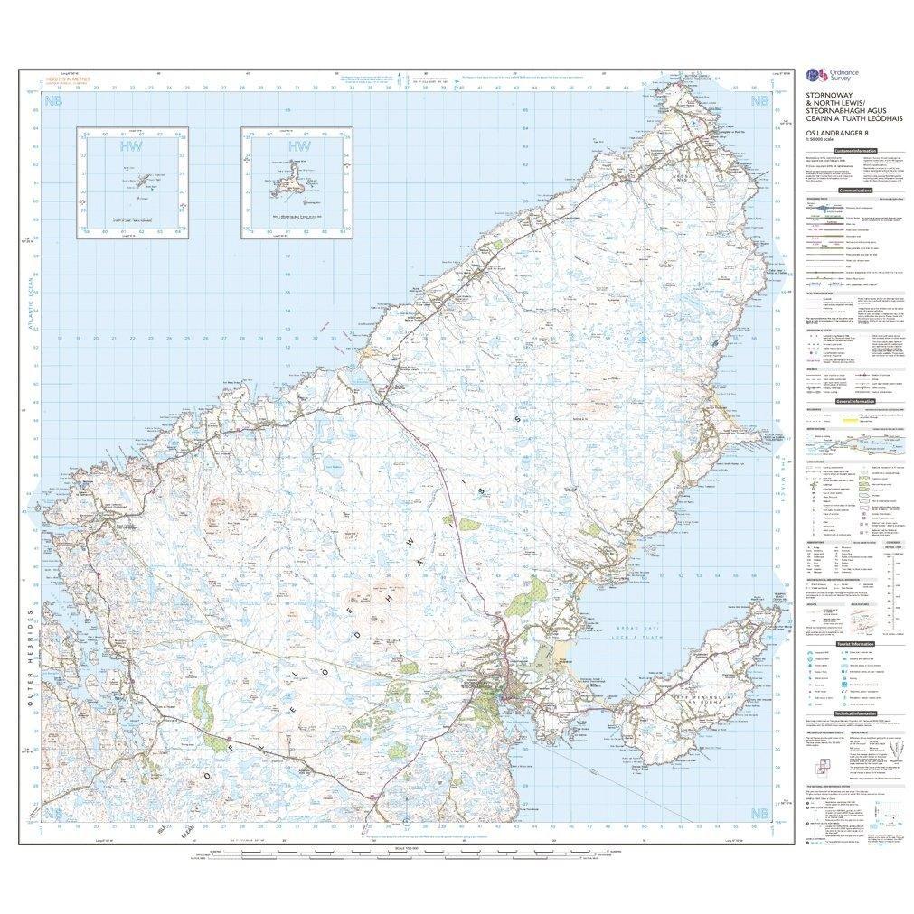 Landranger 8 Stornaway  North Lewis Map With Digital Version - Image 3