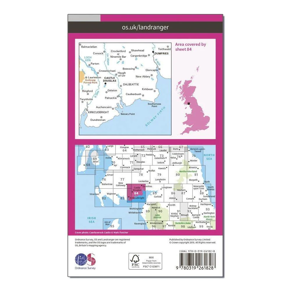 Landranger 84 Dumfries & Castle Douglas Map With Digital Version - Image 2