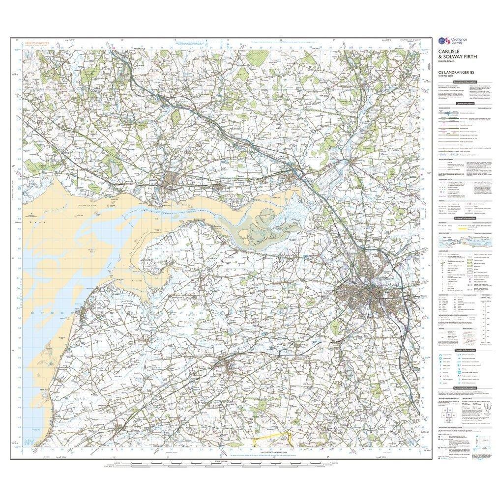 Landranger 85 Carlisle & Solway Firth, Gretna Green Map With Digital Version - Image 3