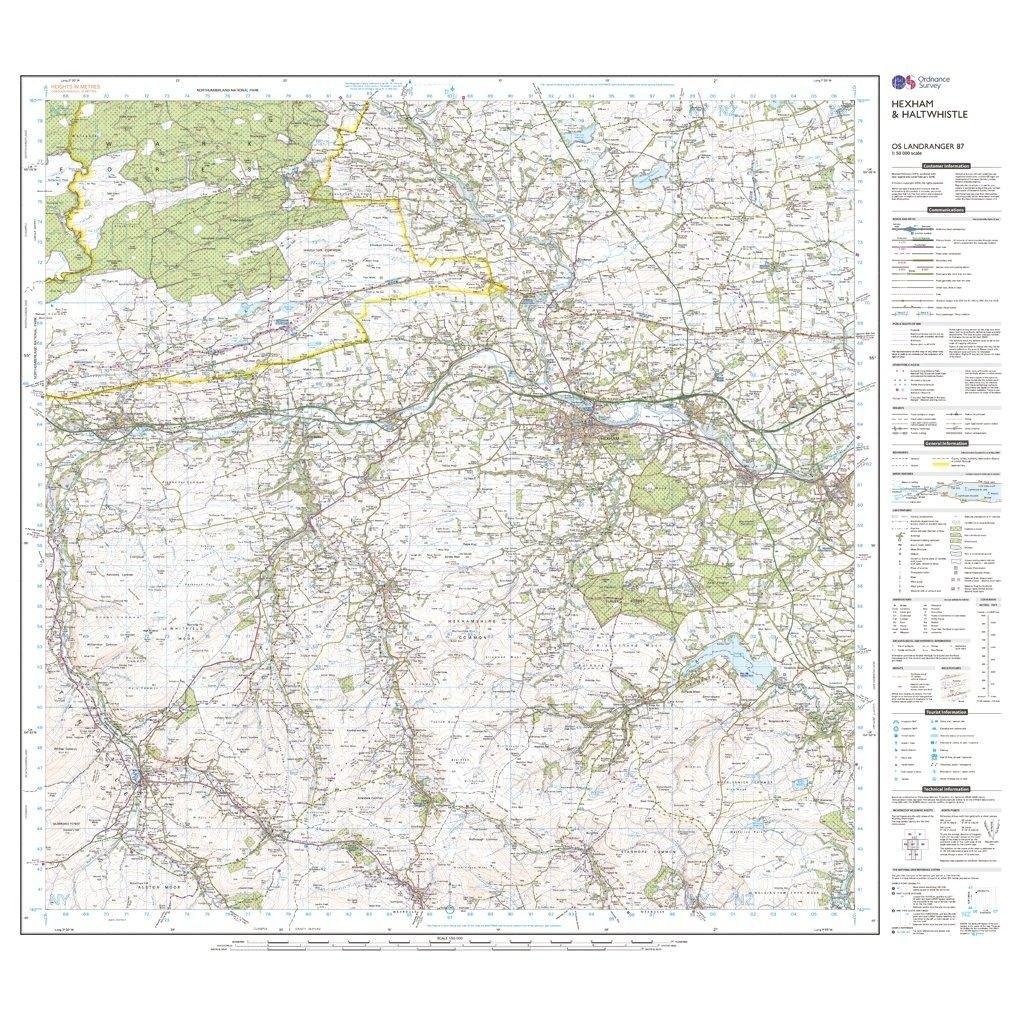 Landranger 87 Hexham & Haltwhistle Map With Digital Version - Image 3