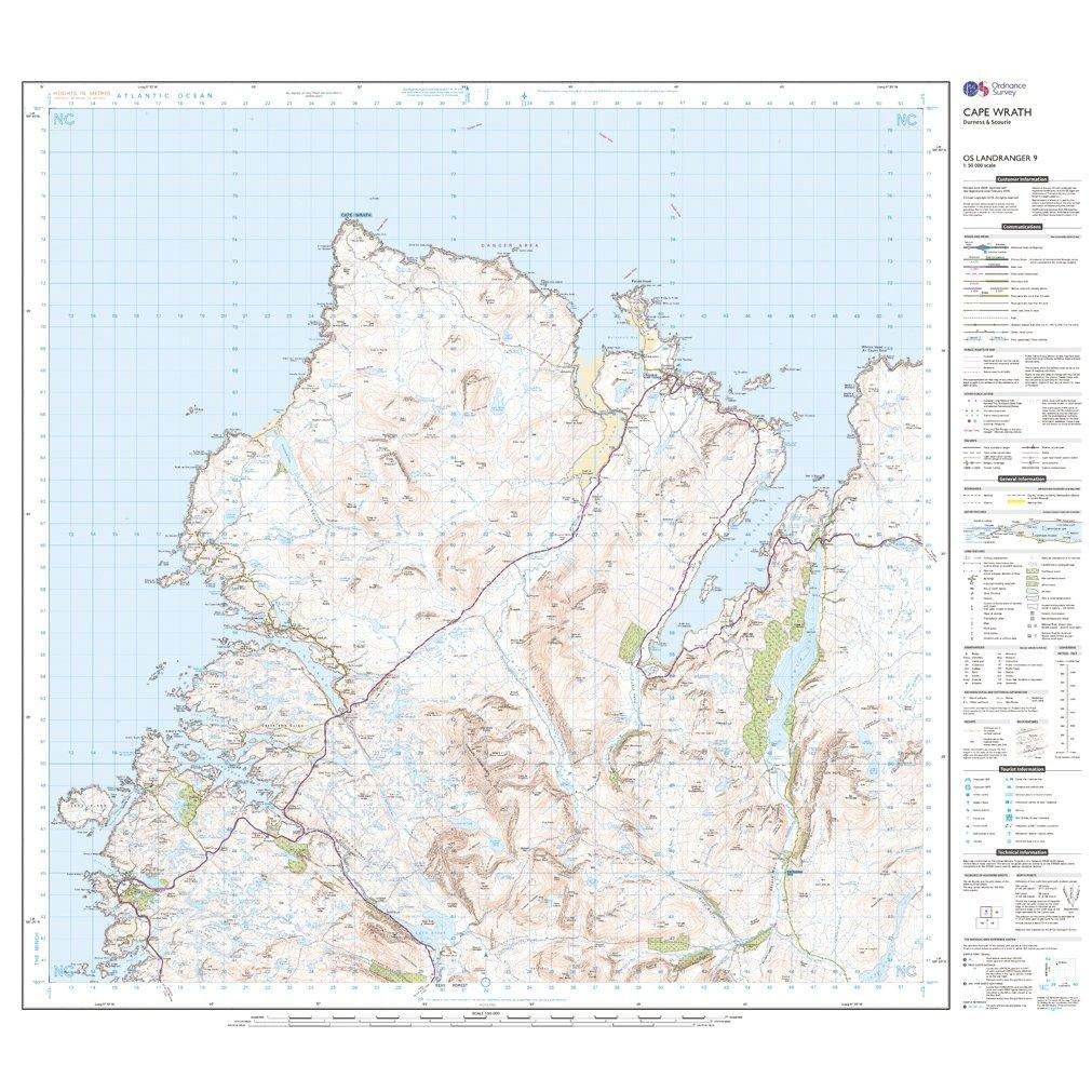 Landranger 9 Cape Wrath, Durness & Scourie Map With Digital Version - Image 3