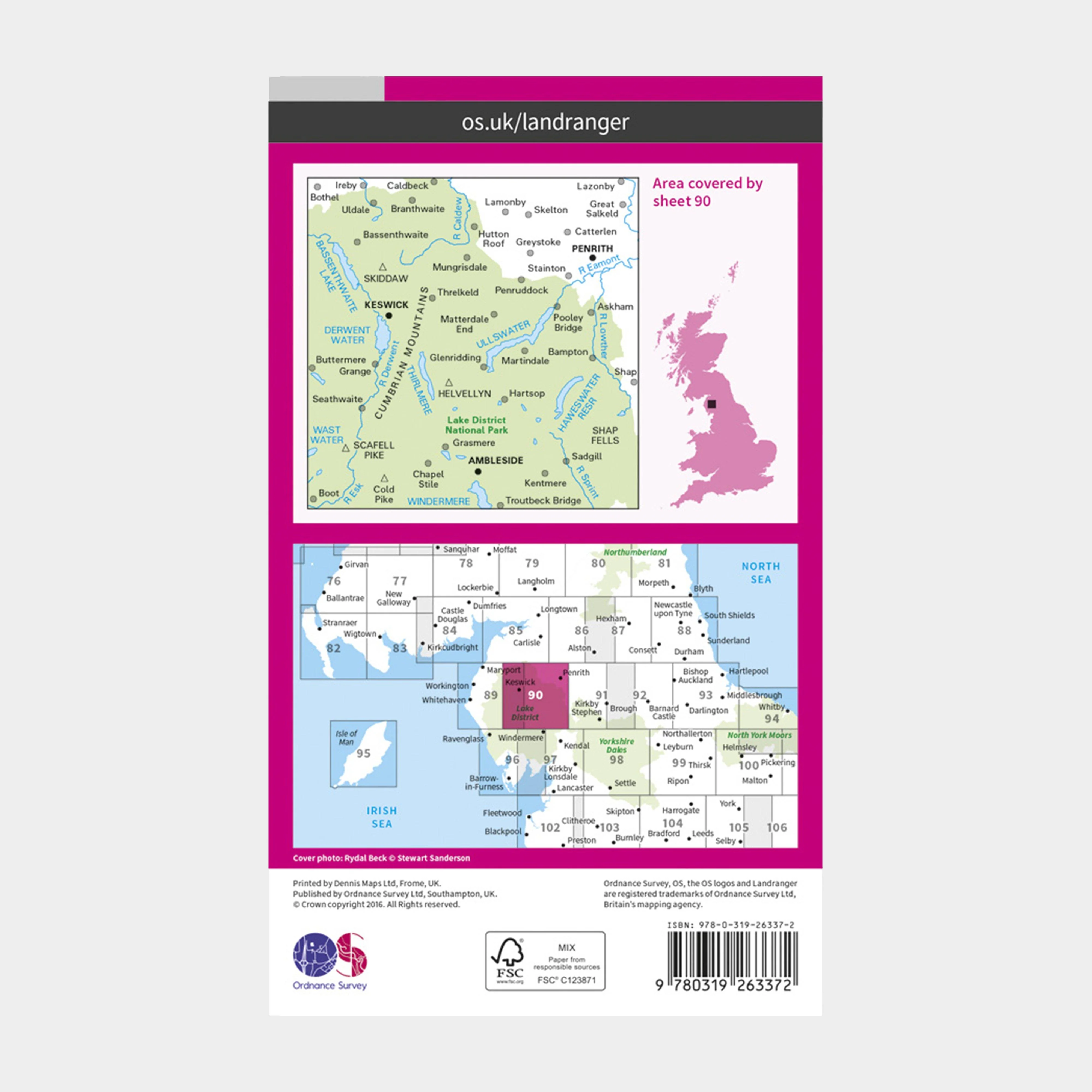 Landranger 90 Penrith & Keswick, Ambleside Map With Digital Version - Image 2