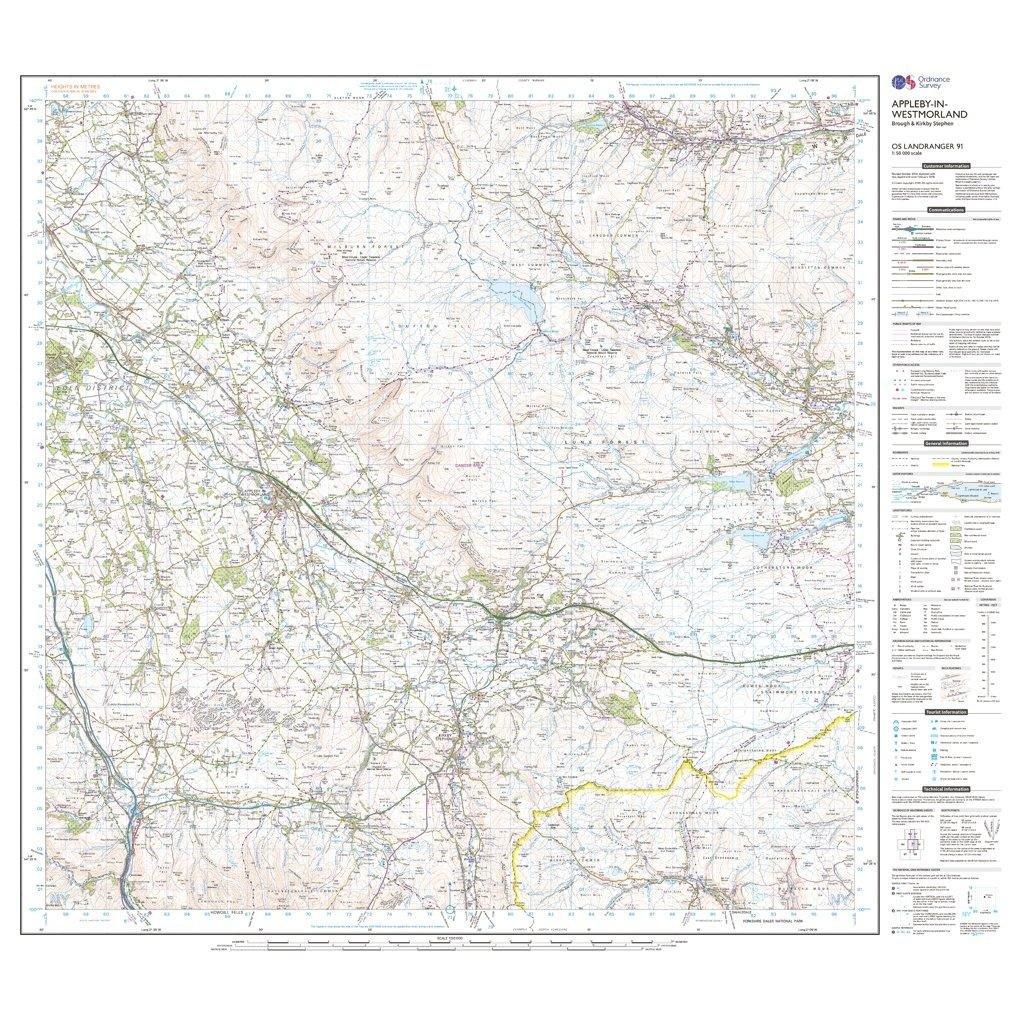 Landranger 91 Appleby-in-Westmorland Map With Digital Version - Image 3