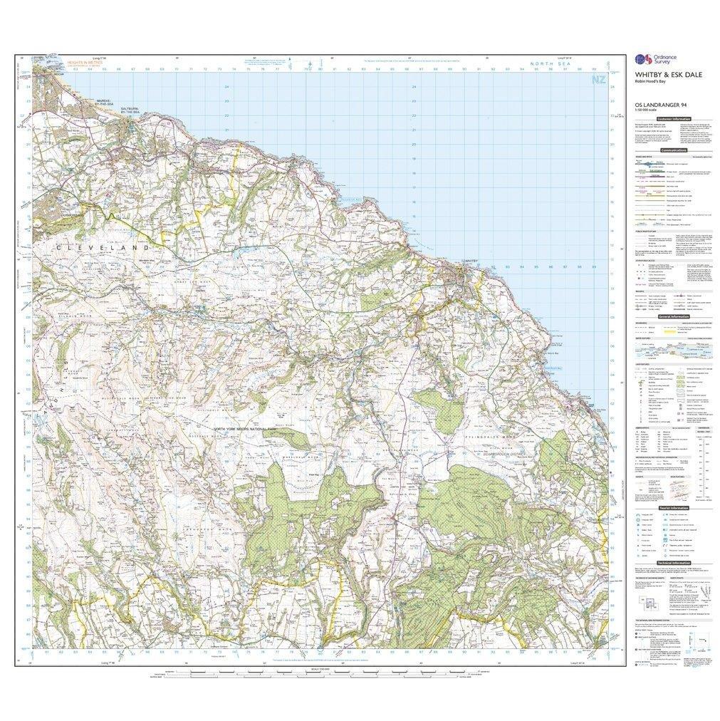 Landranger 94 Whitby, Esk Dale & Robin Hood's Bay Map With Digital Version - Image 3
