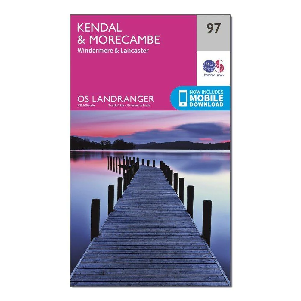 Landranger 97 Kendal, Morecambe, Windermere & Lancaster Map With Digital Version - Image 4