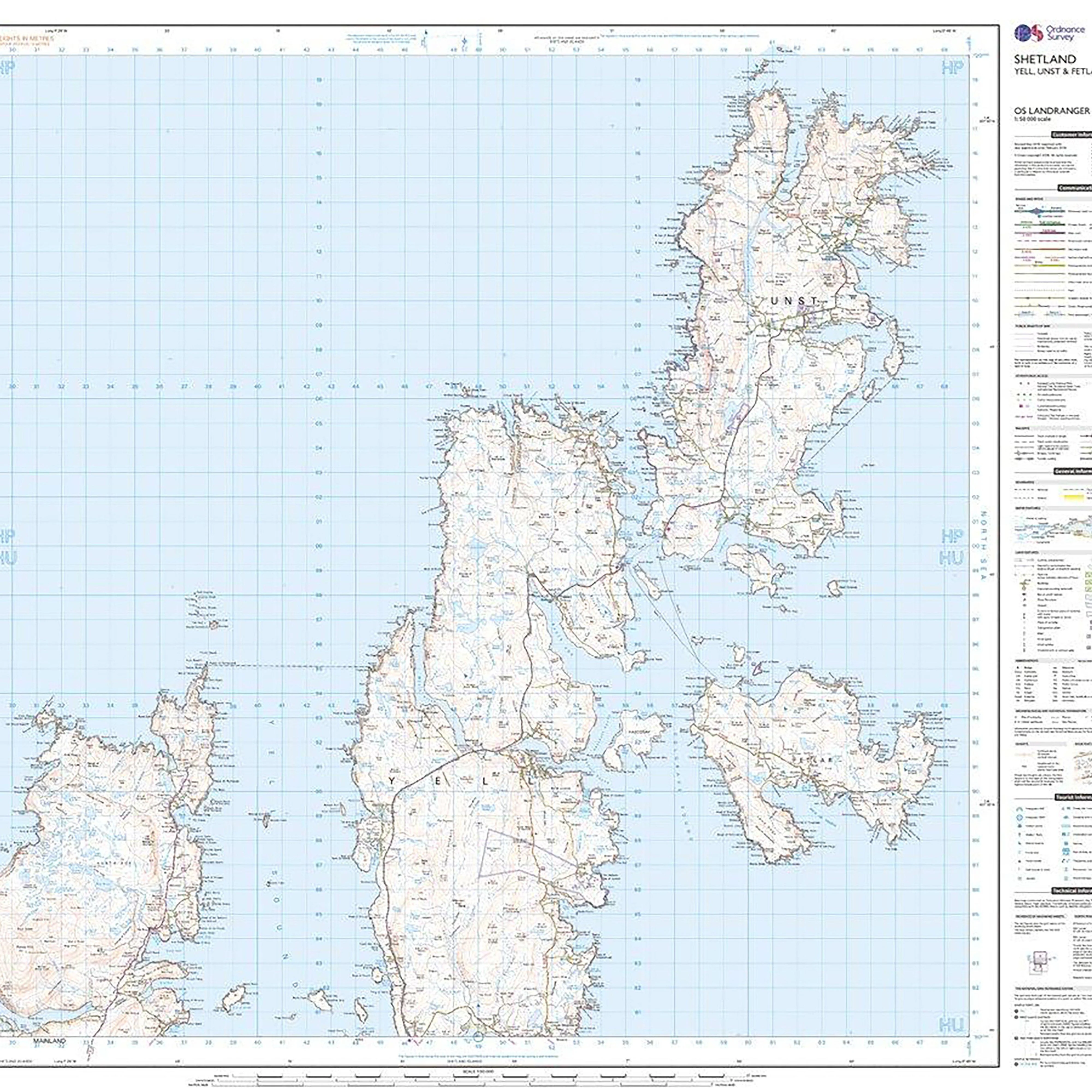 Landranger Active 1 - Shetland Yell, Unst and Fetlar Map With Digital Version - Image 3