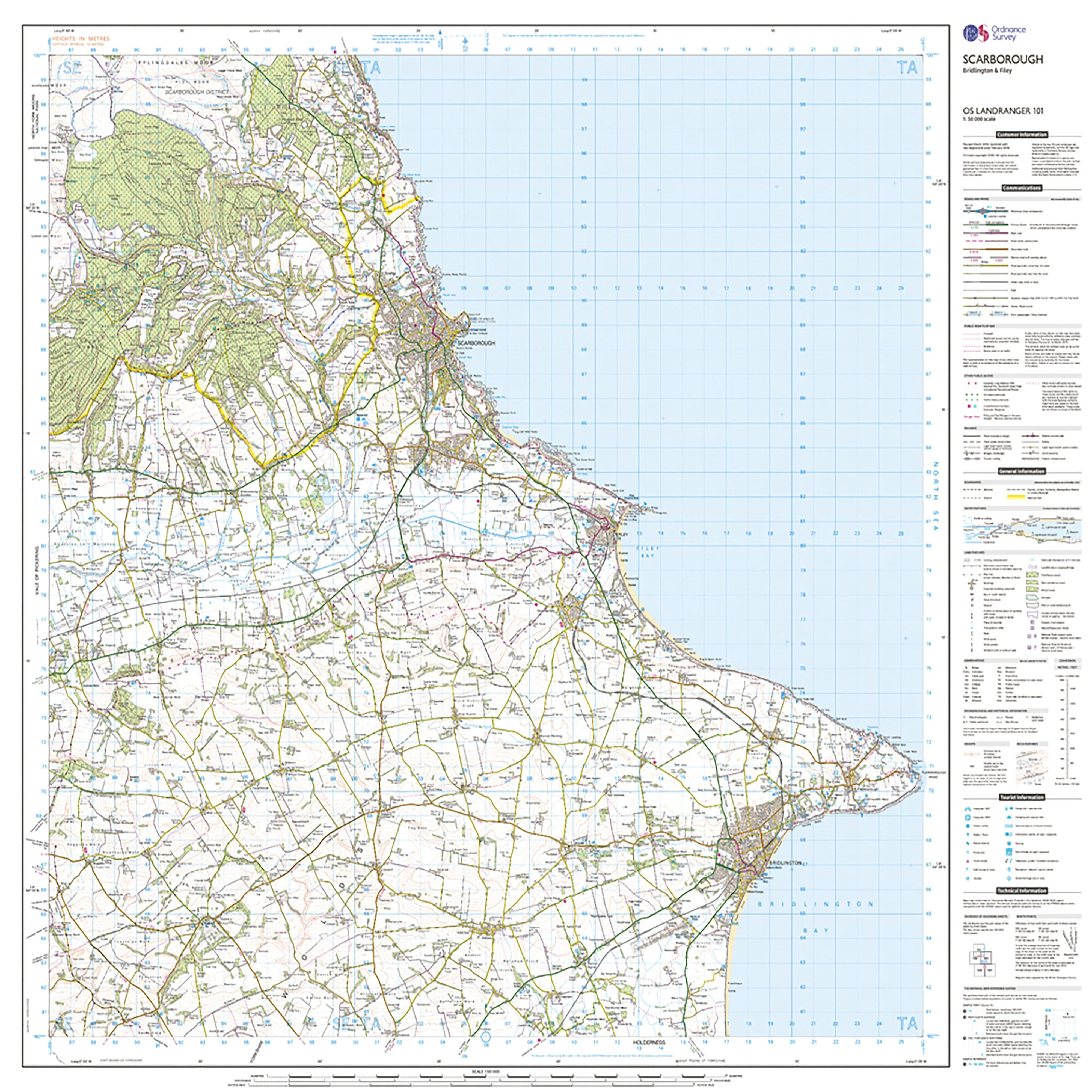 Landranger Active 101 Scarborough, Bridlington & Filey Map With Digital Version - Image 3