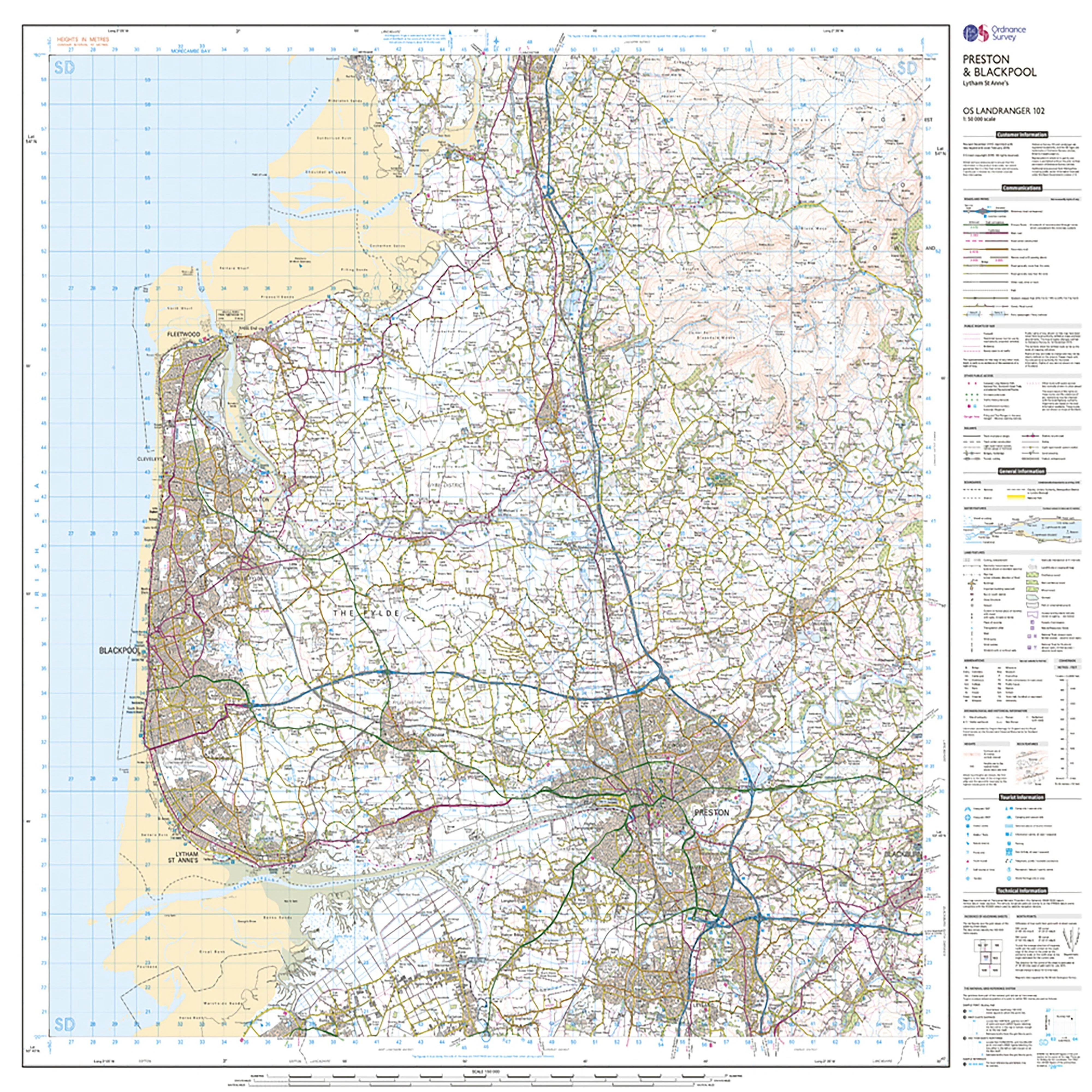 Landranger Active 102 Preston & Blackpool, Lytham Map With Digital Version - Image 3