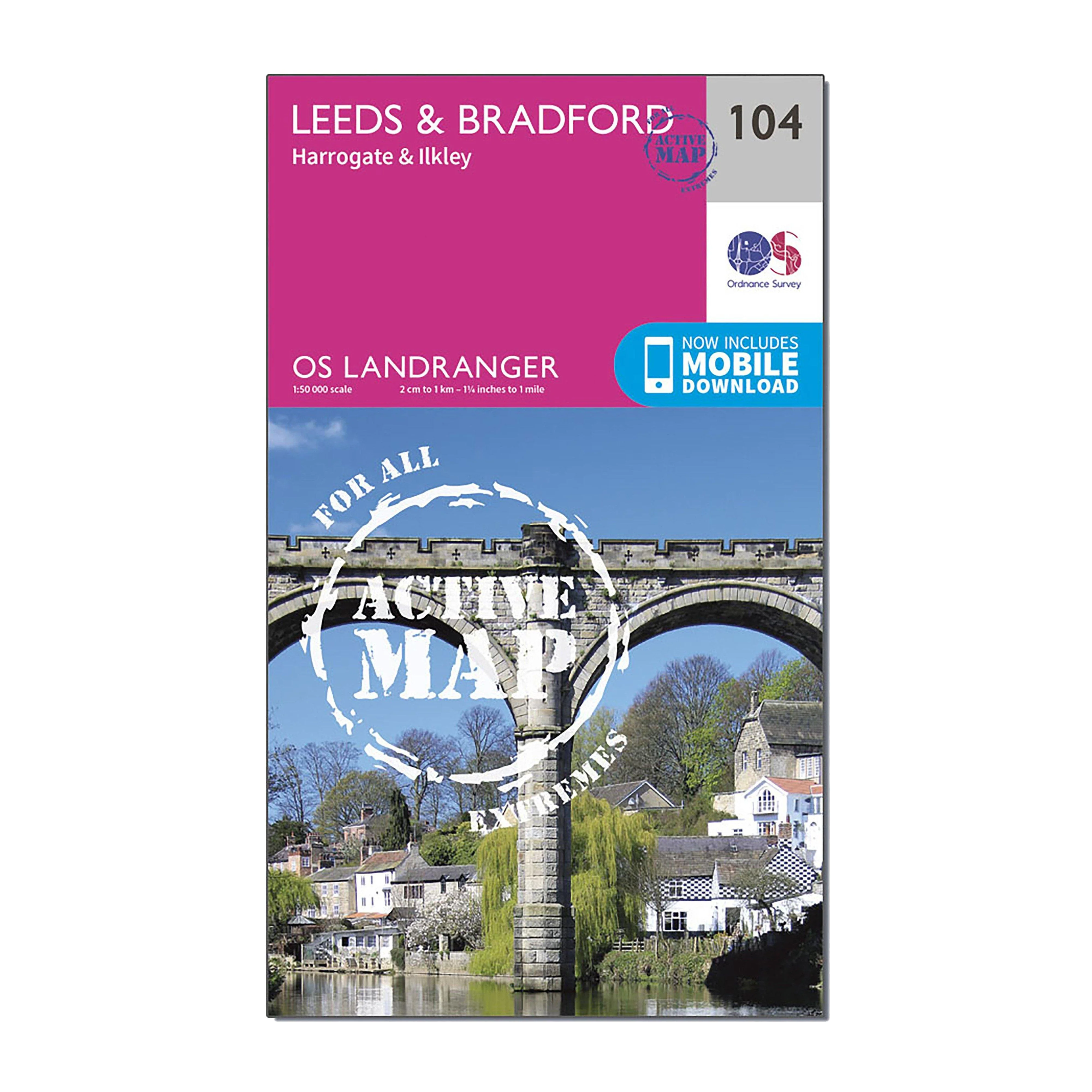 Landranger Active 104 Leeds & Bradford, Harrogate & Ilkley Map With Digital Version - Image 4