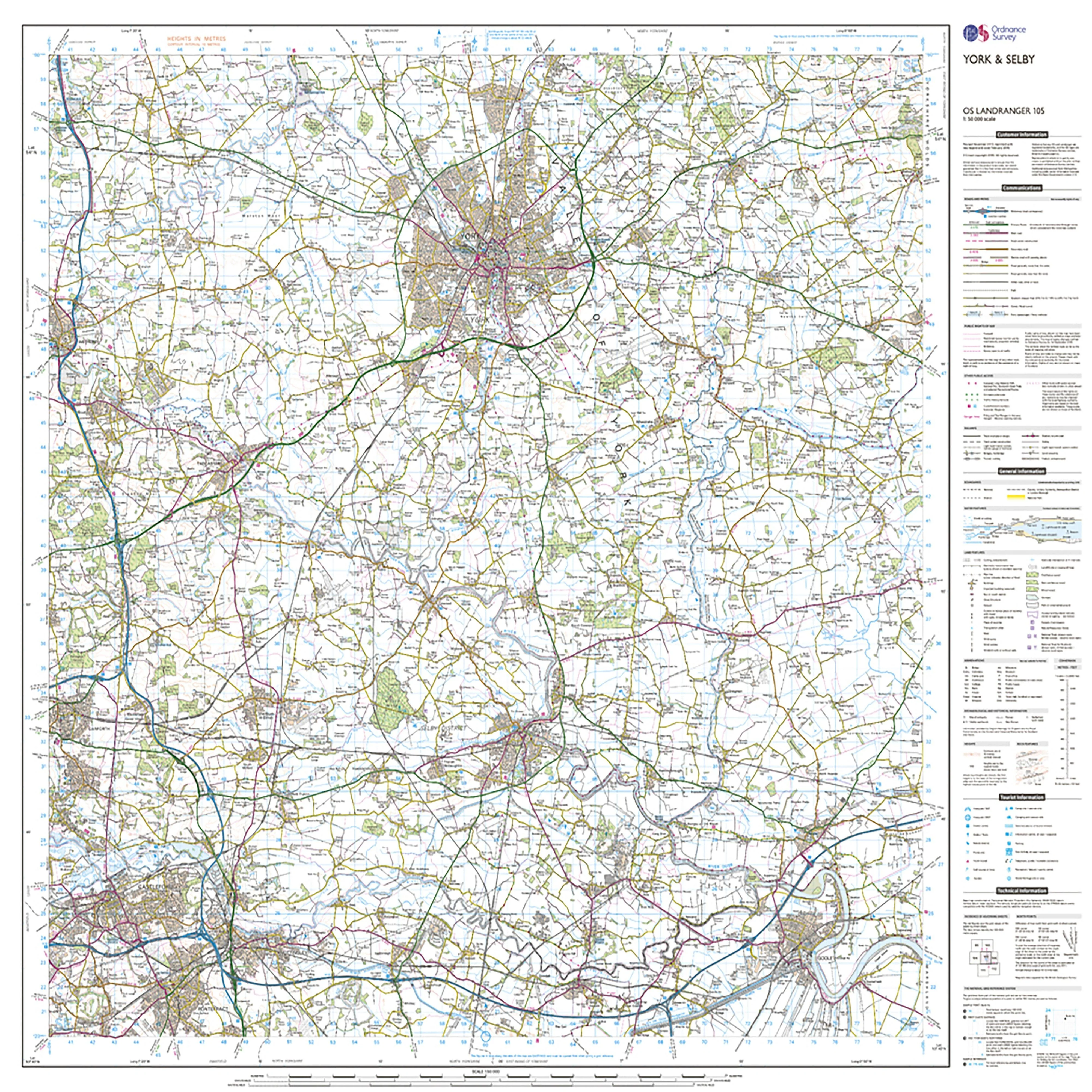 Landranger Active 105 York  Selby Map With Digital Version - Image 3