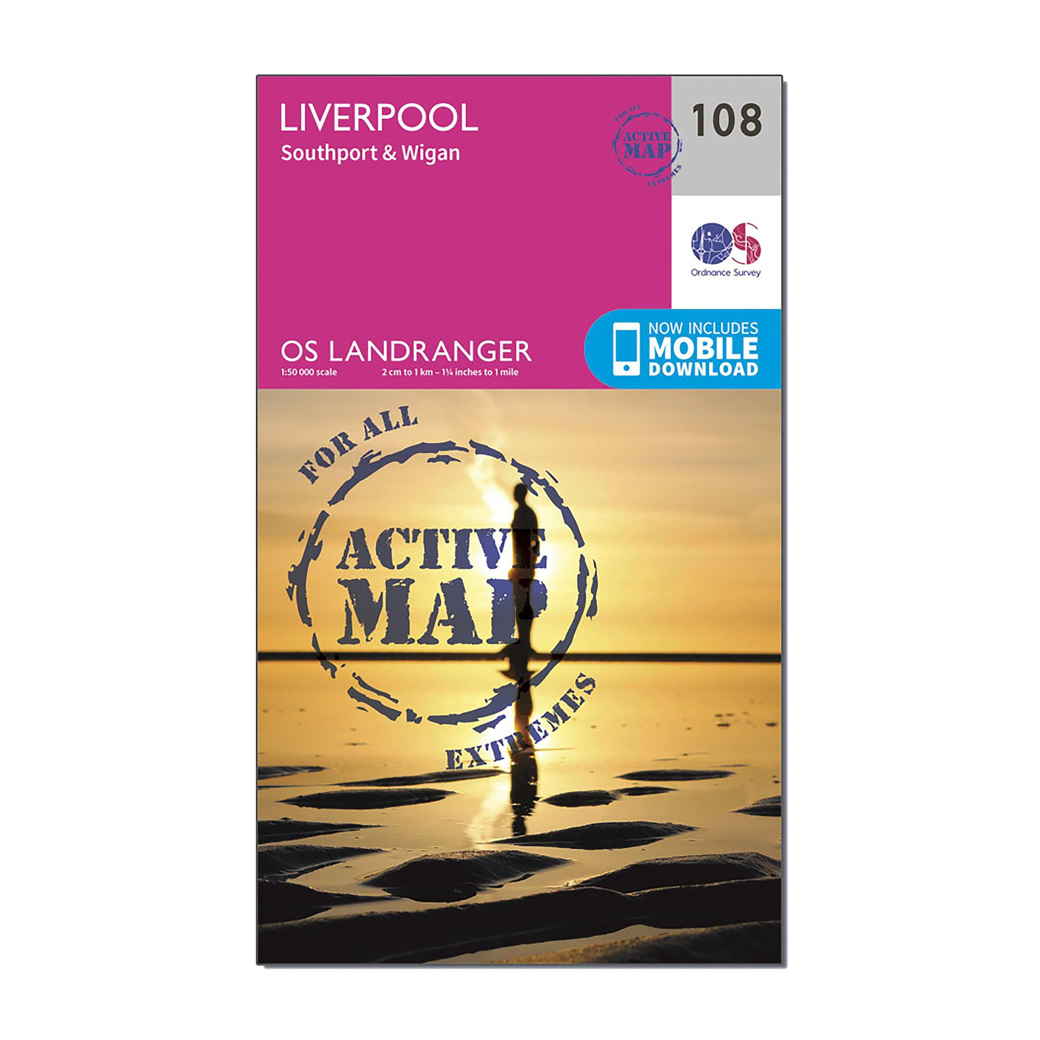 Landranger Active 108 Liverpool Southport  Wigan Map With Digital Version - Image 4