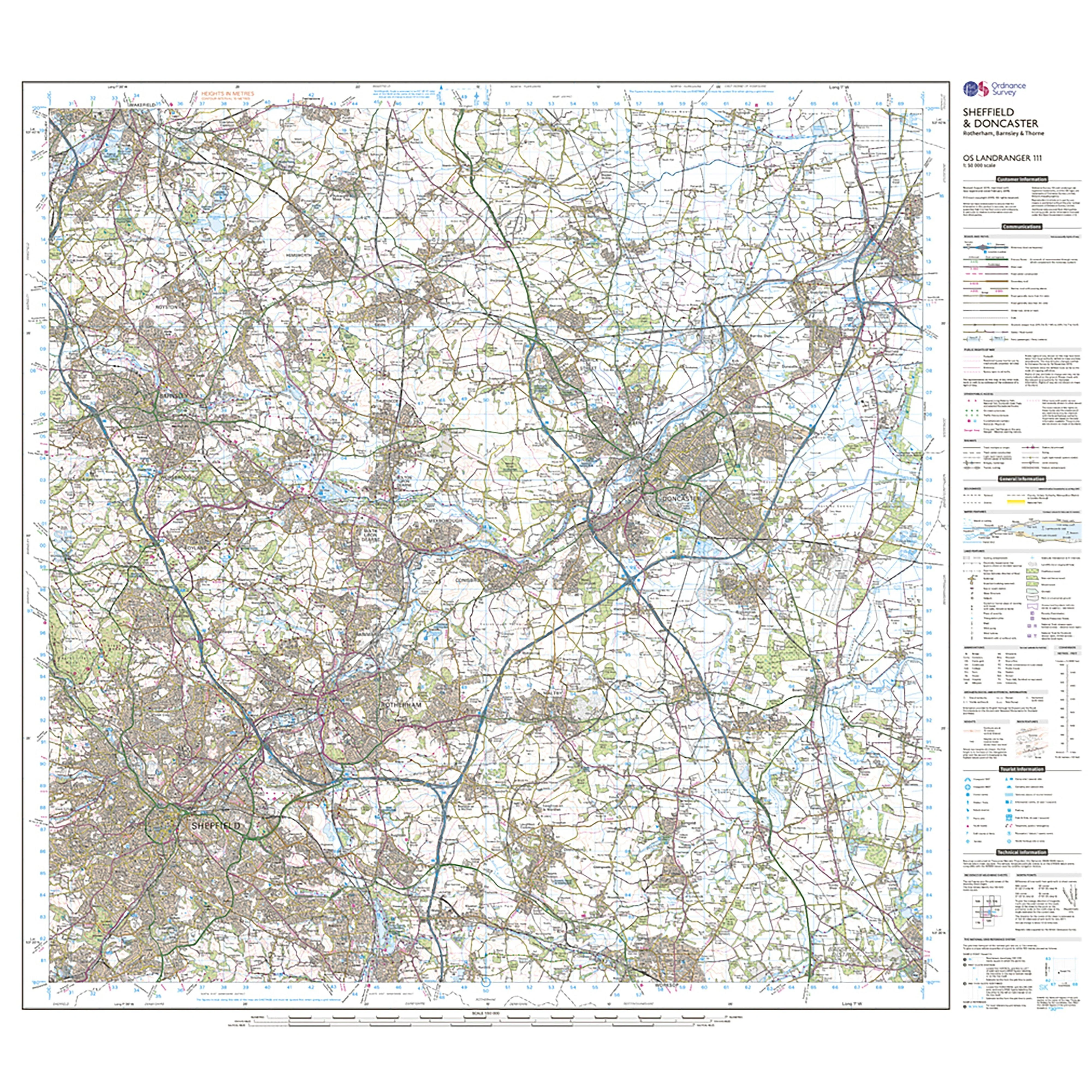 Landranger Active 111 Sheffield & Doncaster, Rotherham, Barnsley & Thorne Map With Digital Version - Image 3