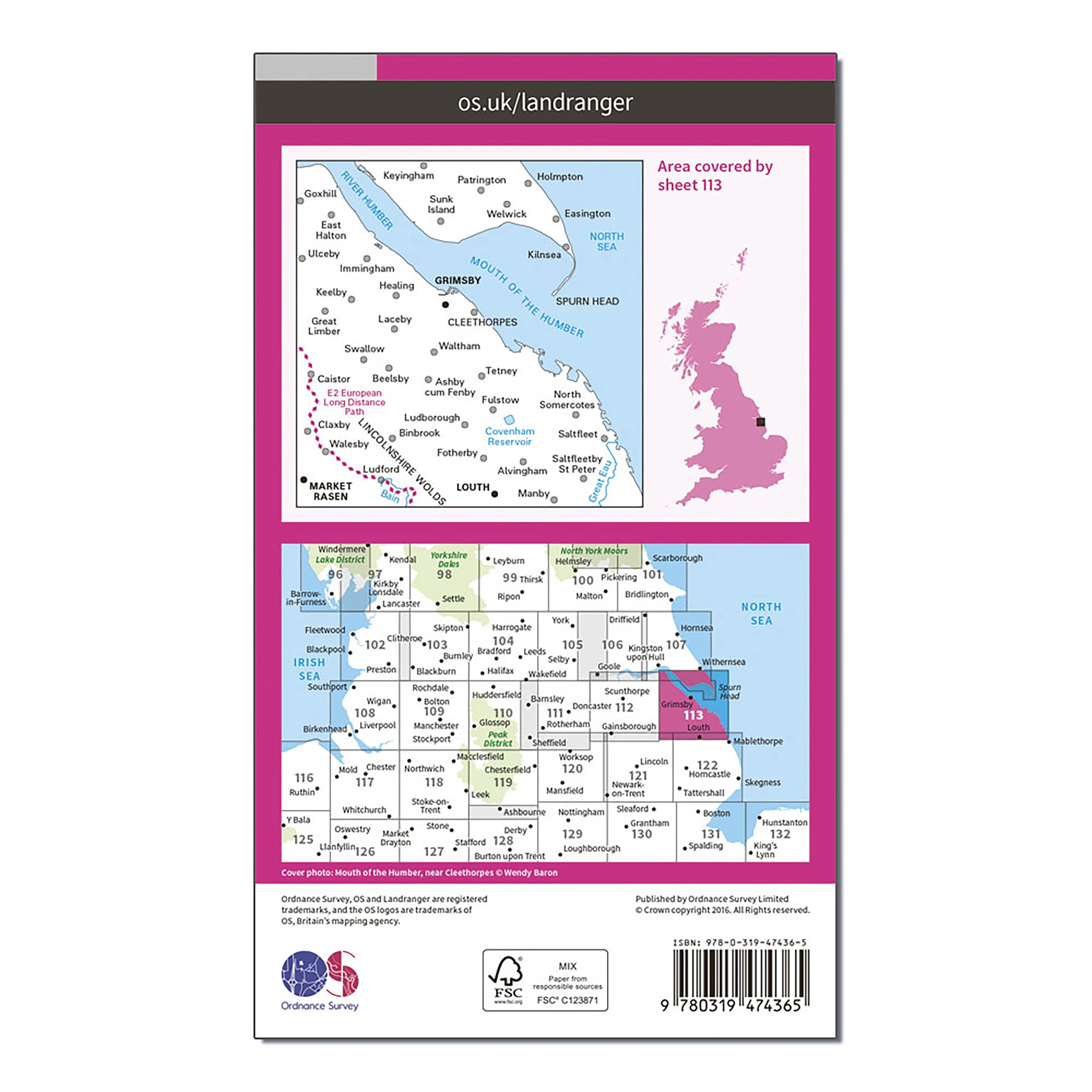 Landranger Active 113 Grimsby, Louth & Market Rasen Map With Digital Version - Image 2