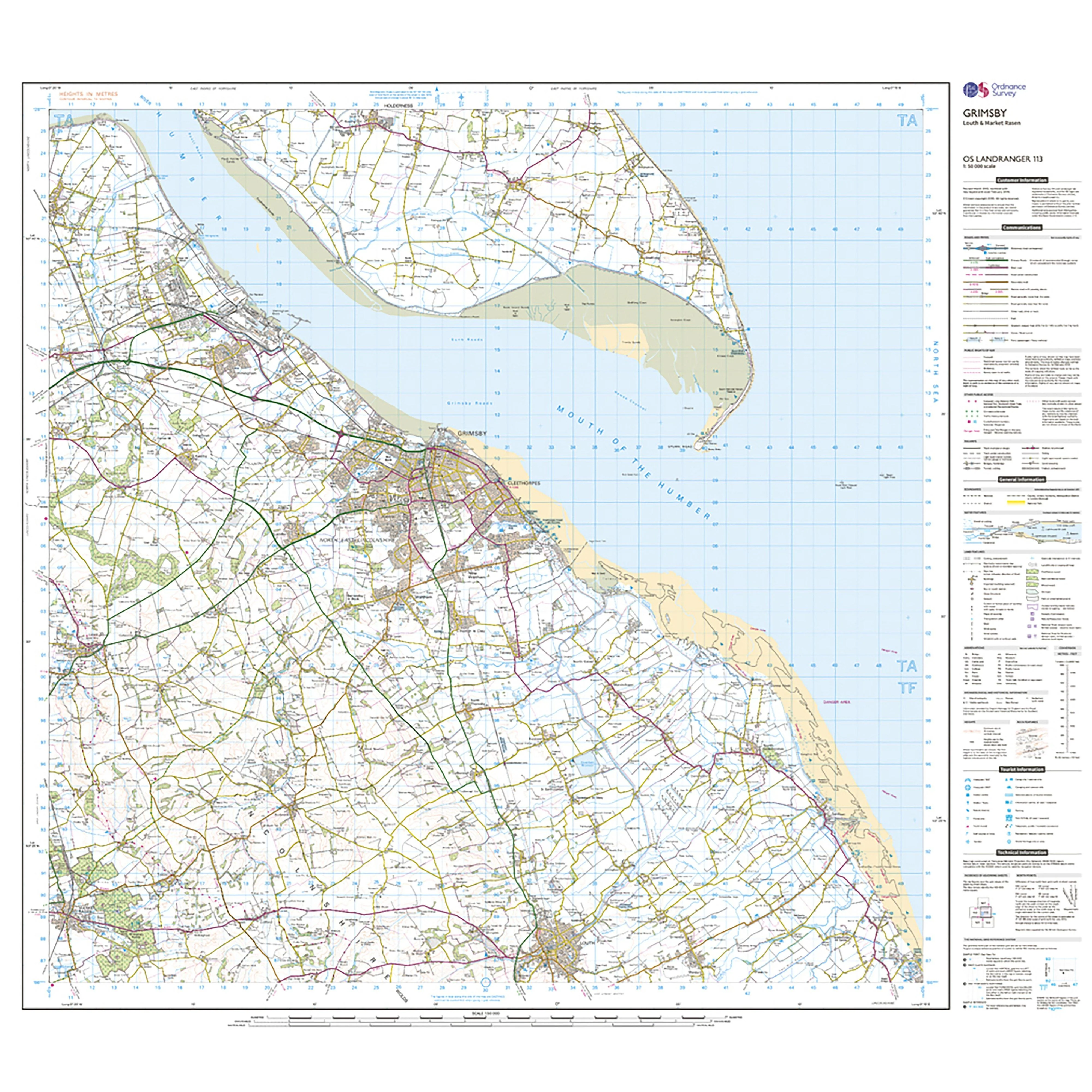 Landranger Active 113 Grimsby, Louth & Market Rasen Map With Digital Version - Image 3