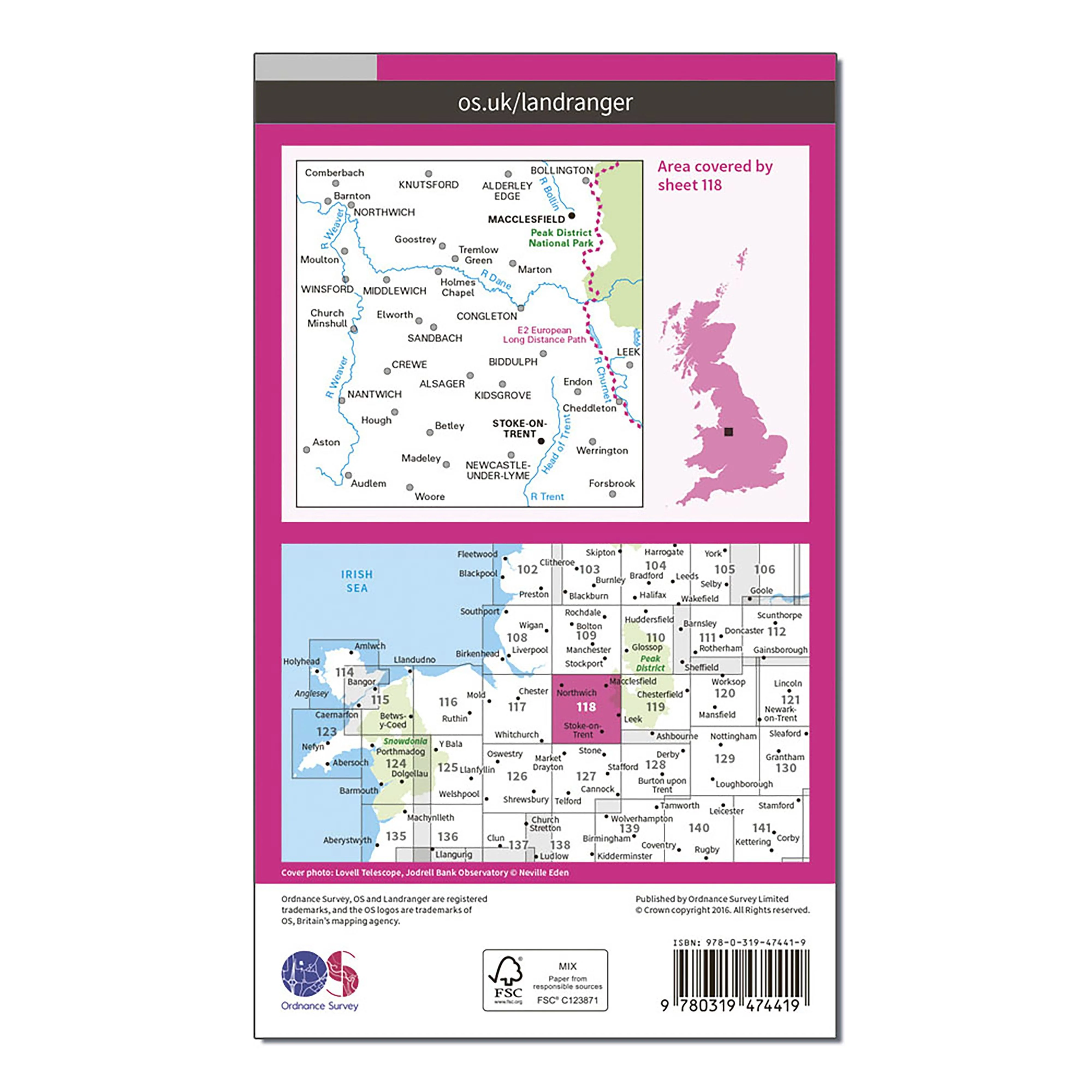 Landranger Active 118 Stoke-on-Trent & Macclesfield Map With Digital Version - Image 2