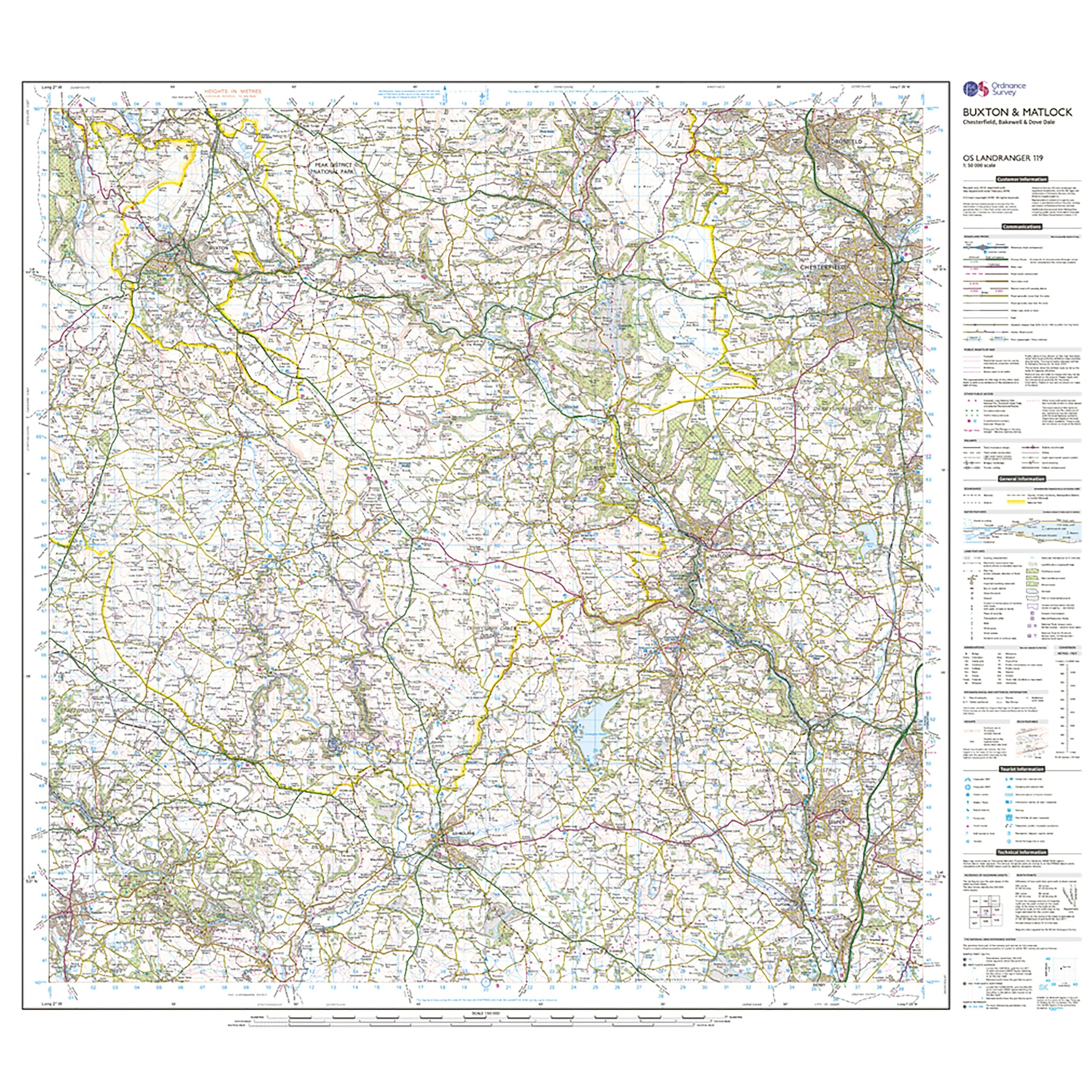 Landranger Active 119 Buxton & Matlock, Chesterfield, Bakewell & Dove Dale Map With Digital Version - Image 3