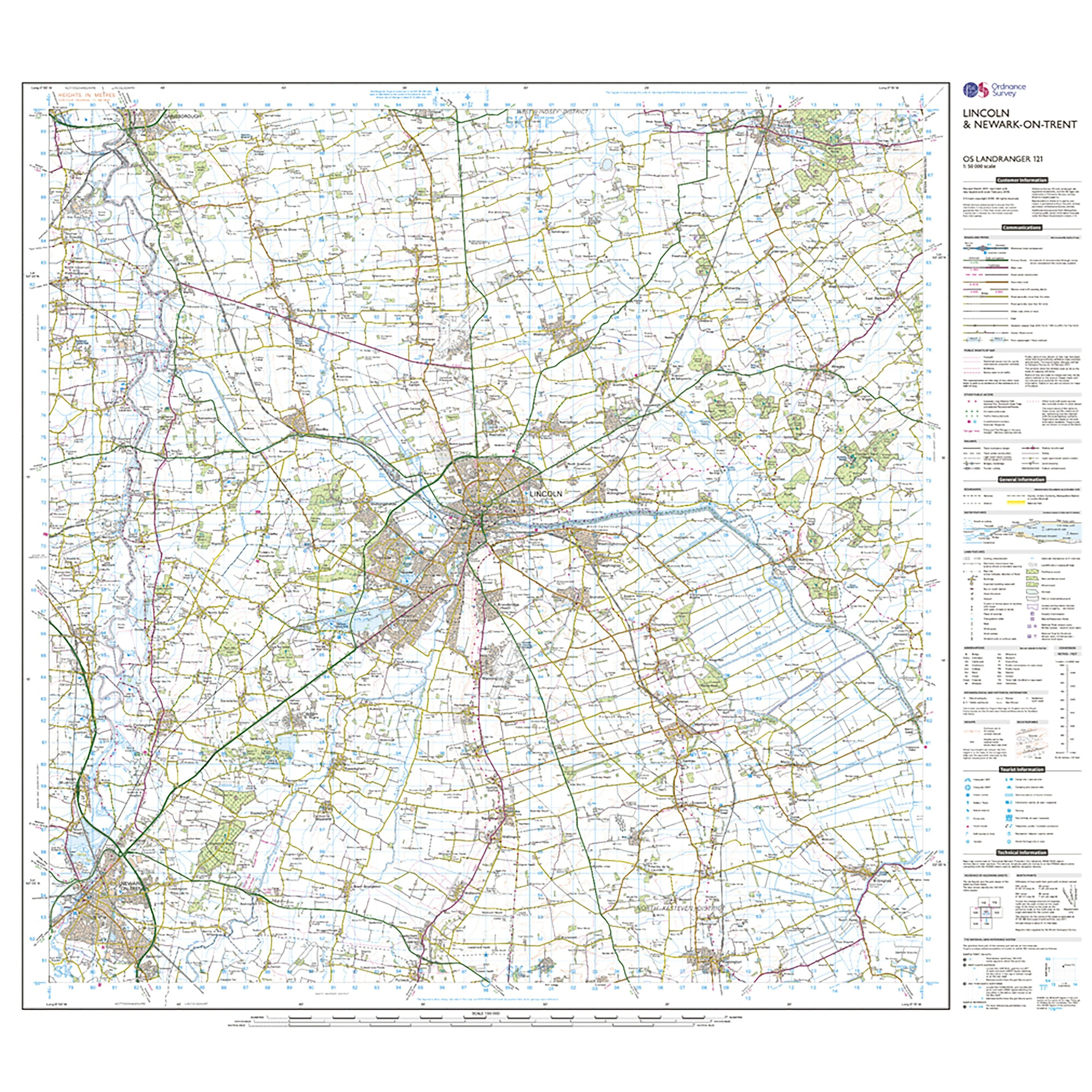 Landranger Active 121 Lincoln & Newark-on-Trent Map With Digital Version - Image 3