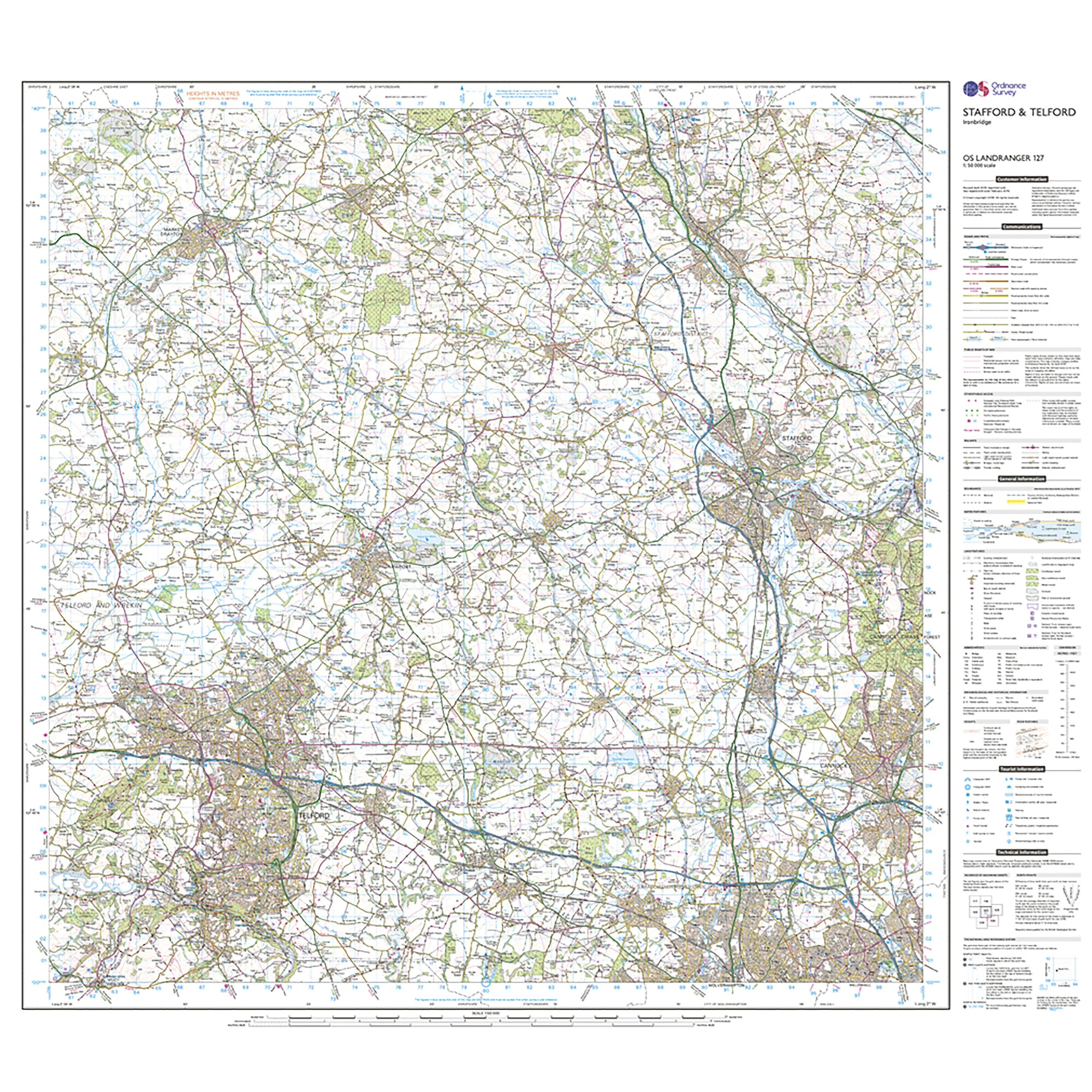 Landranger Active 127 Stafford & Telford, Ironbridge Map With Digital Version - Image 3
