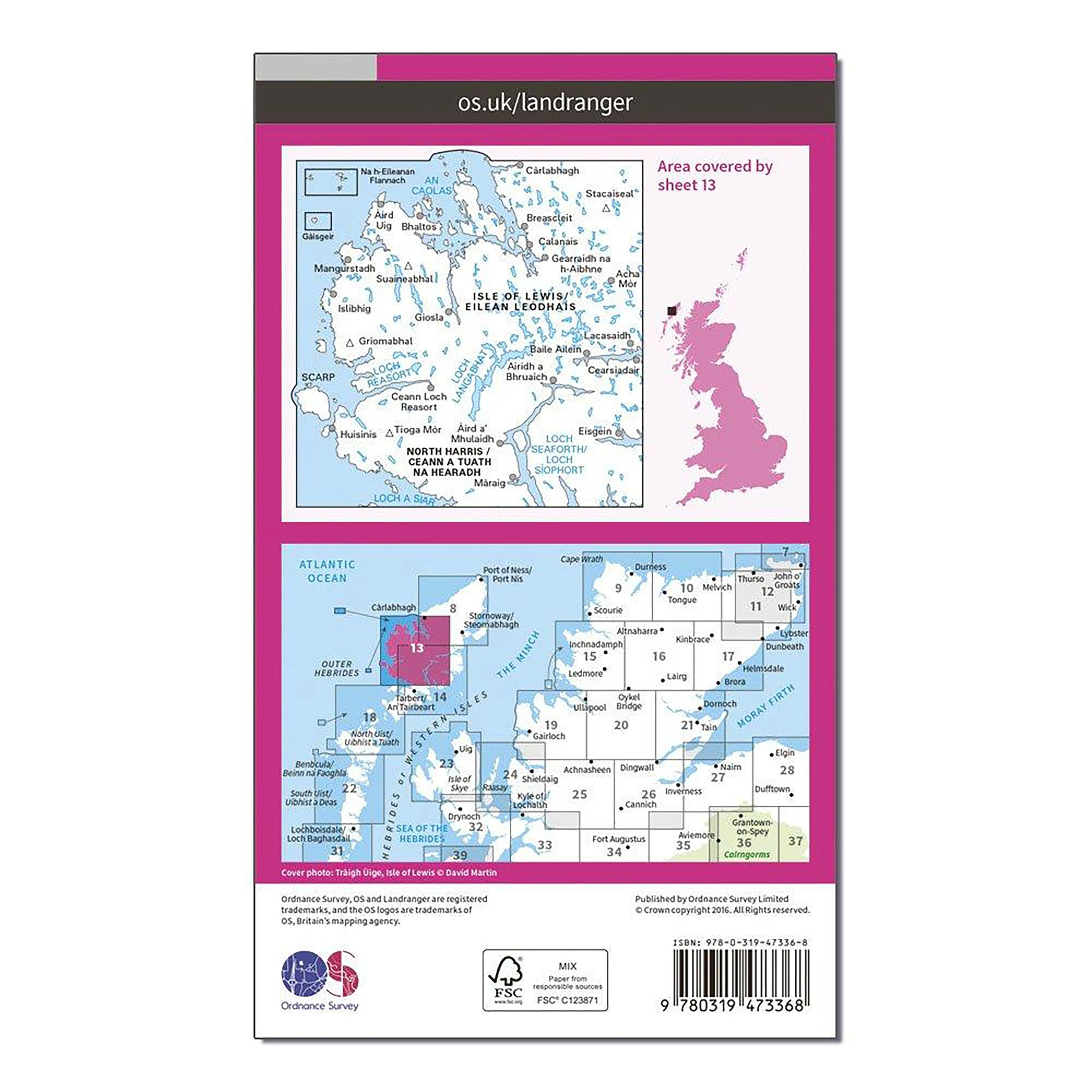 Landranger Active 13 West Lewis & North Harris Map With Digital Version - Image 2