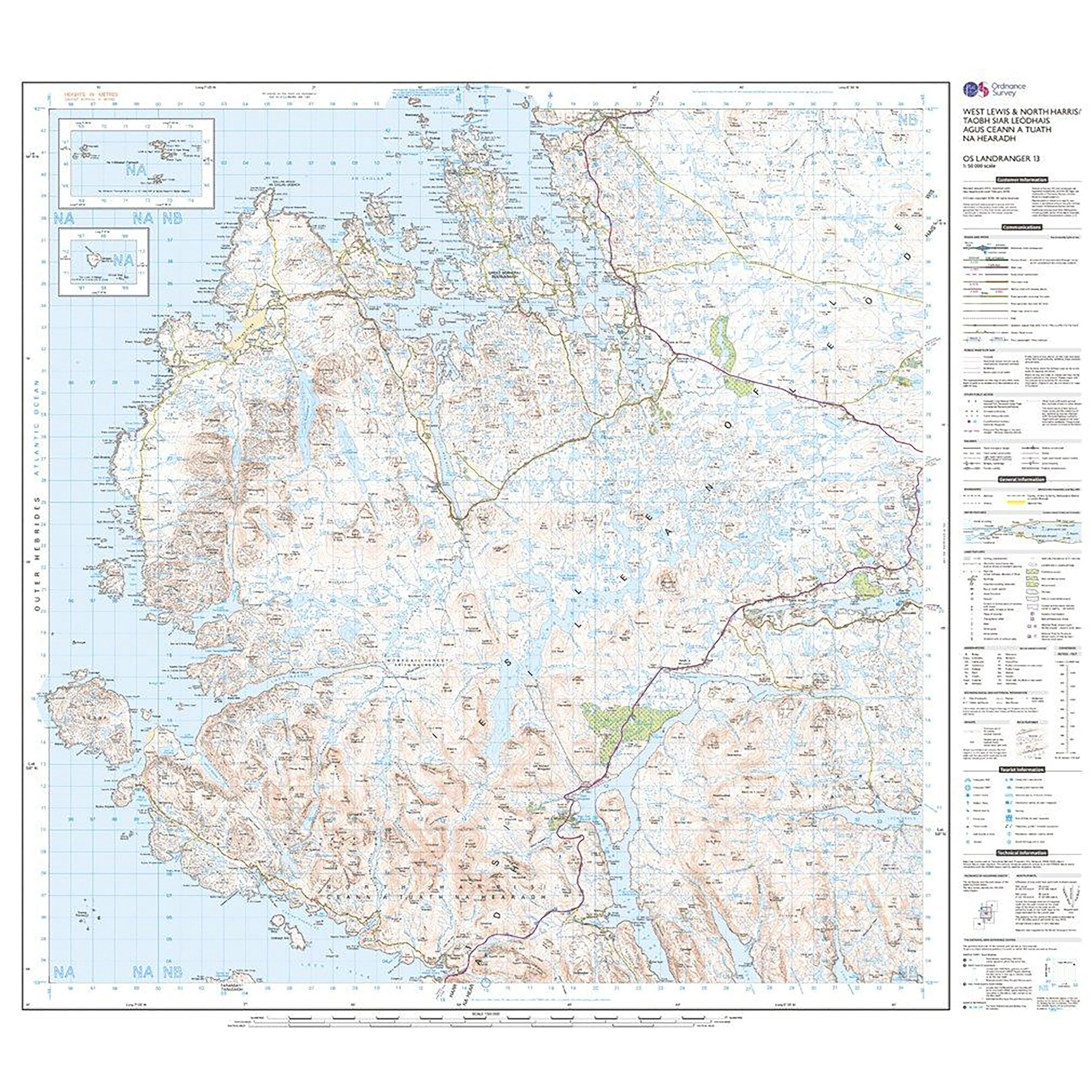 Landranger Active 13 West Lewis & North Harris Map With Digital Version - Image 3