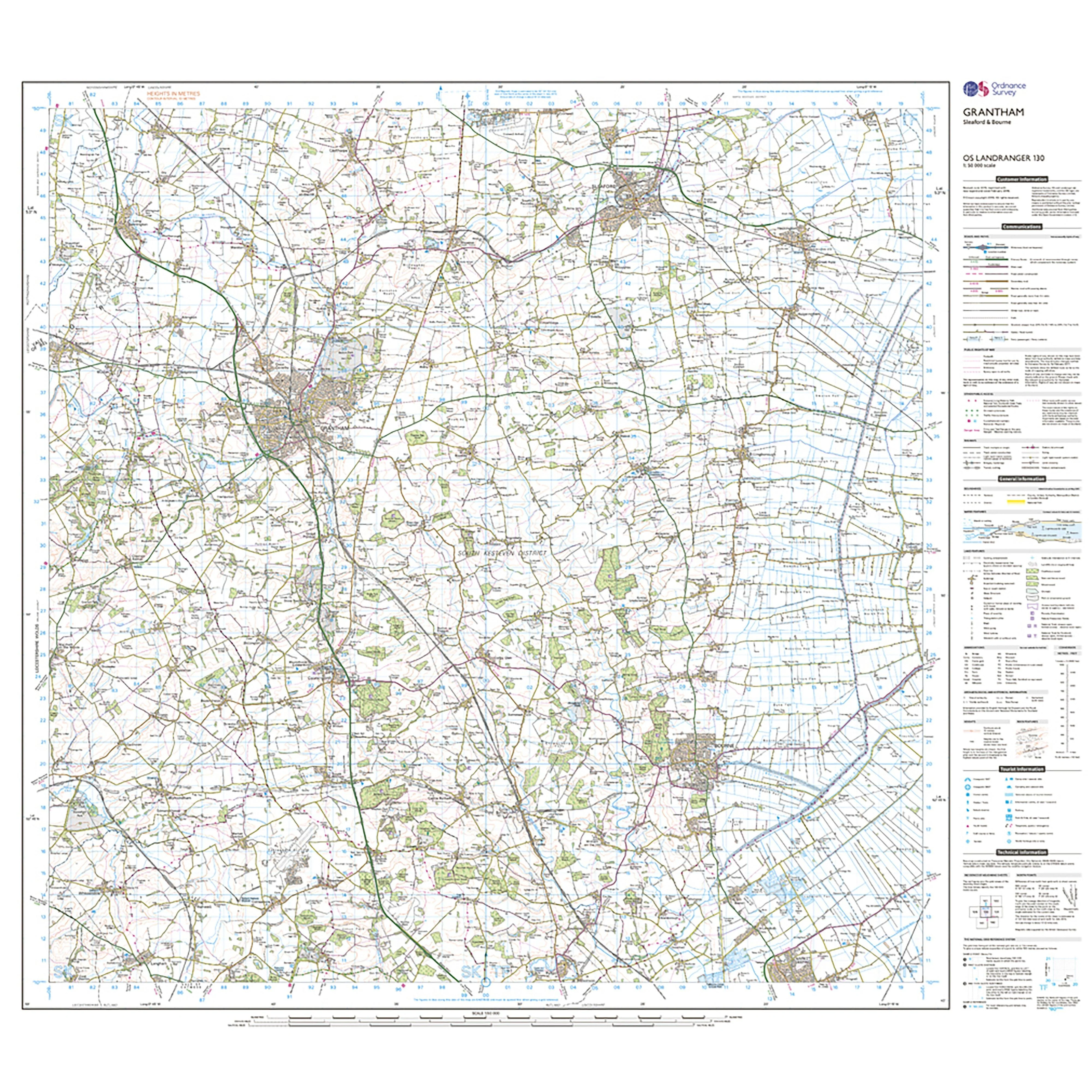 Landranger Active 130 Grantham, Sleaford & Bourne Map With Digital Version - Image 3