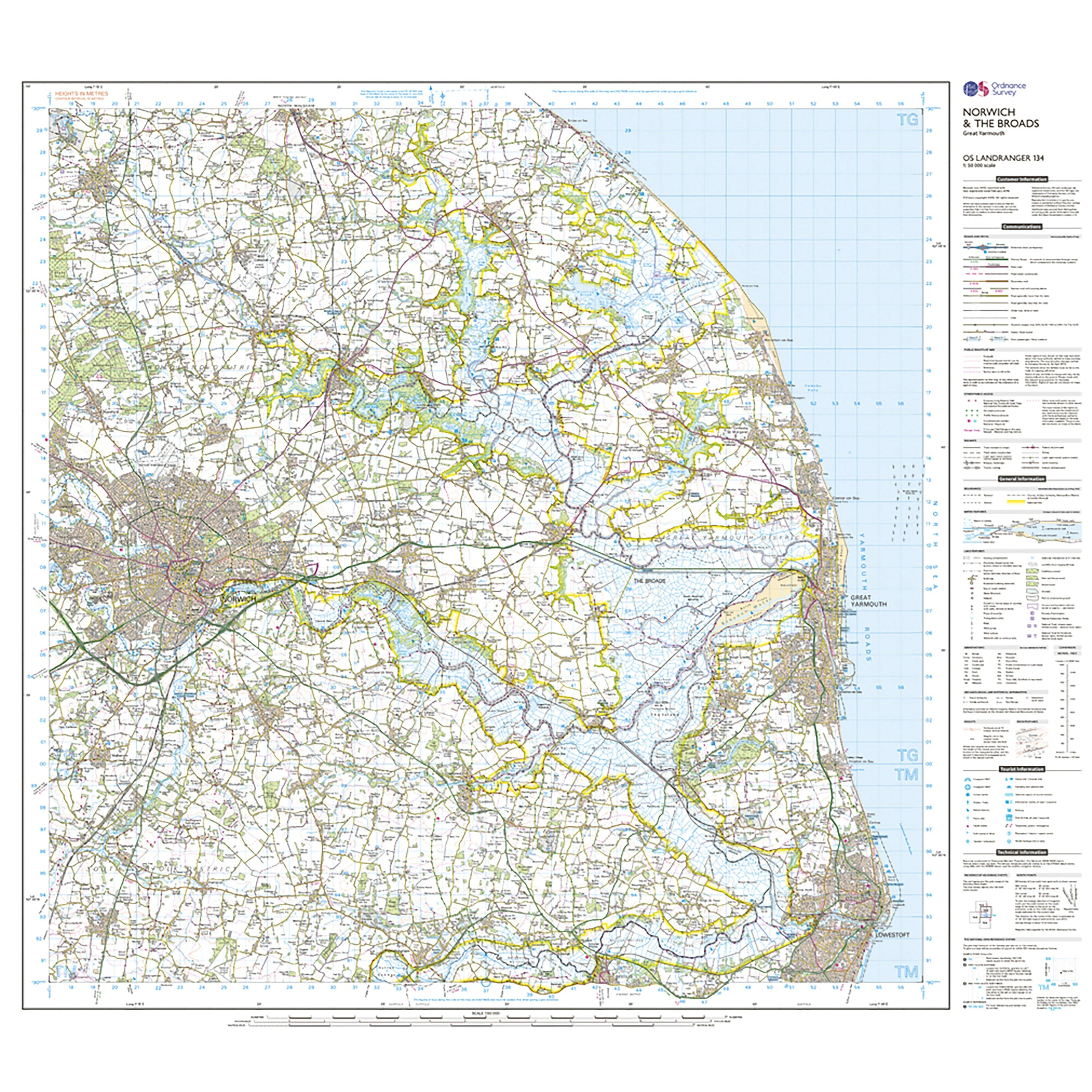 Landranger Active 134 Norwich & The Broads, Great Yarmouth Map With Digital Version - Image 3