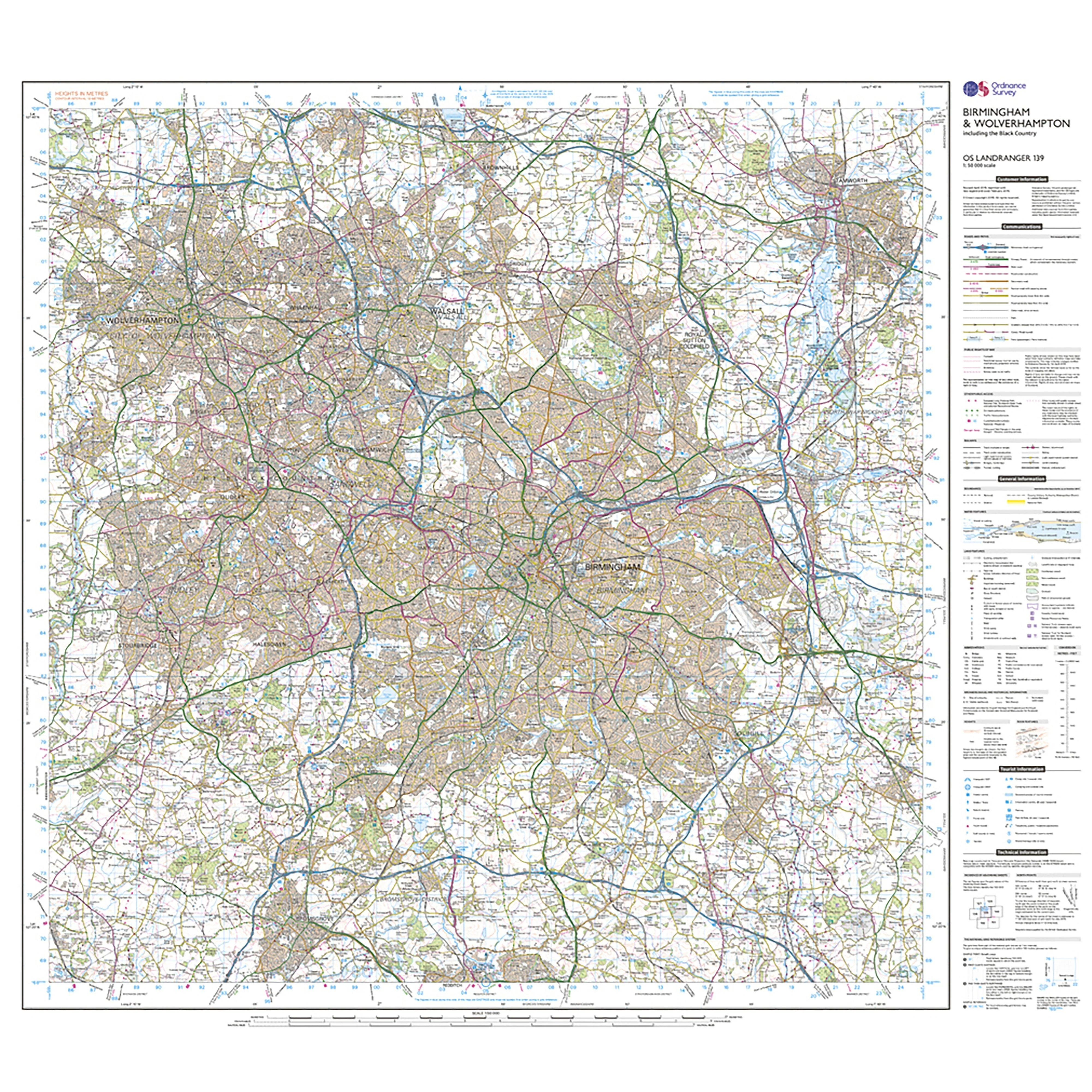 Landranger Active 139 Birmingham & Wolverhampton Map With Digital Version - Image 3