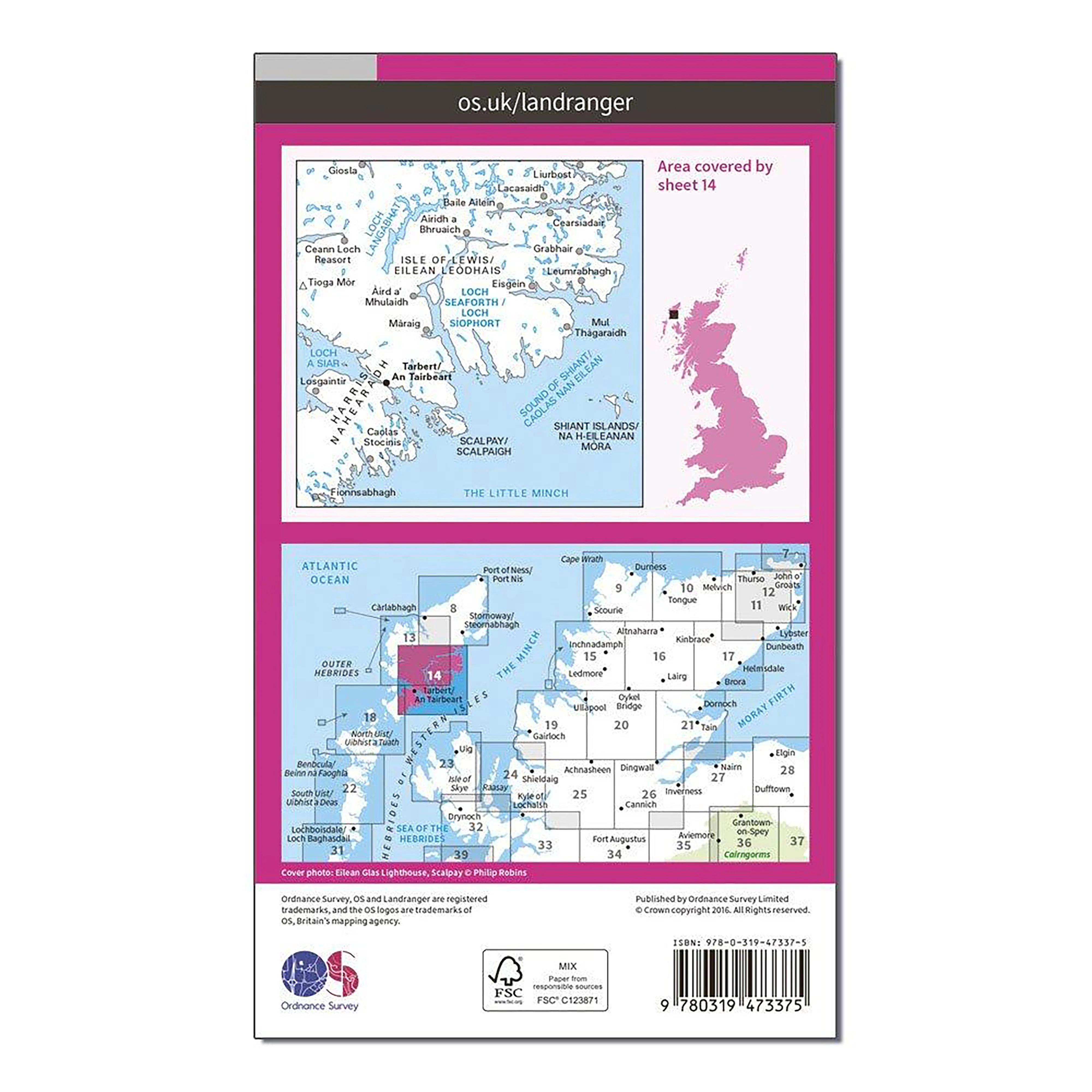 Landranger Active 14 Tarbert & Loch Seaforth Map With Digital Version - Image 2