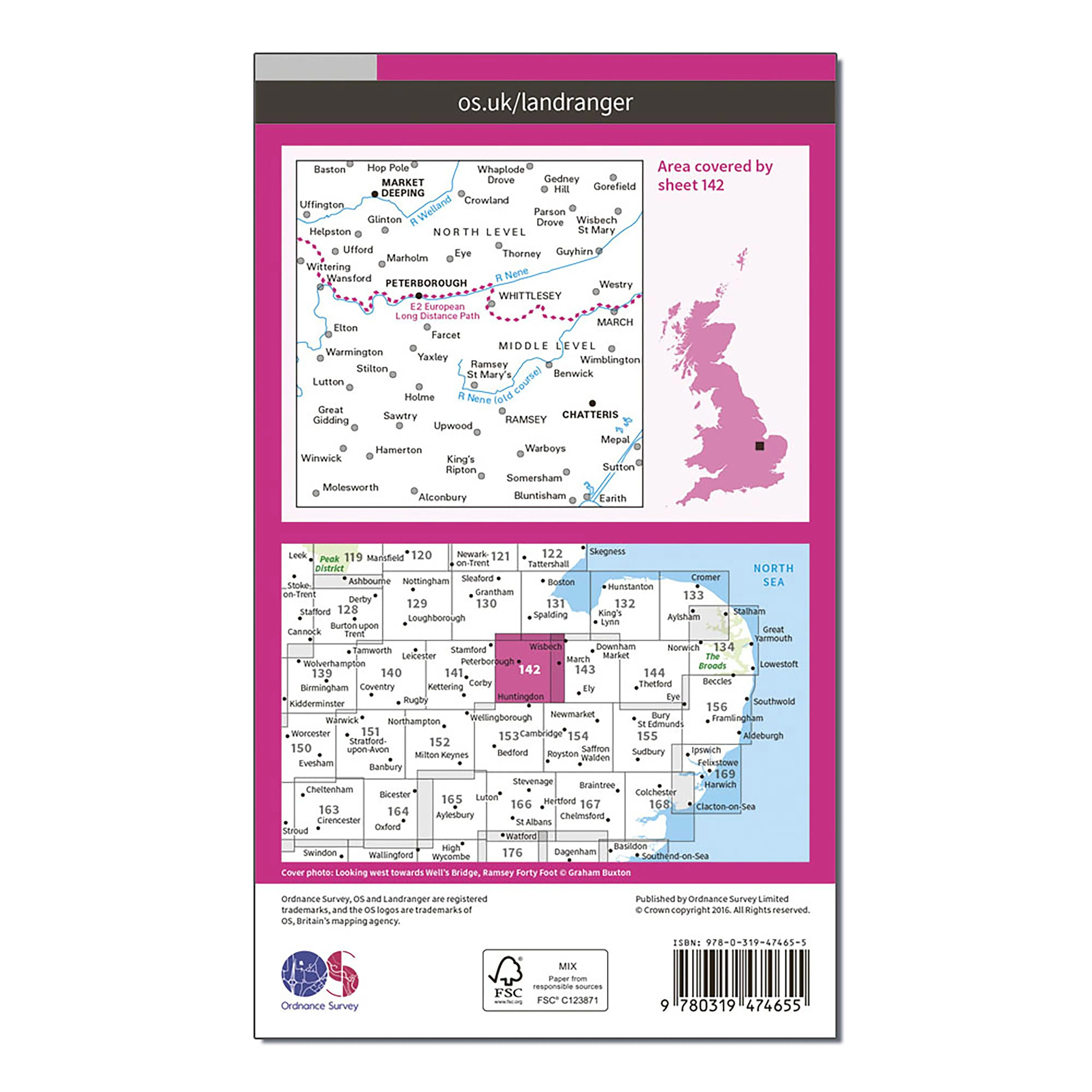 Landranger Active 142 Peterborough, Market Deeping & Chatteris Map With Digital Version - Image 2