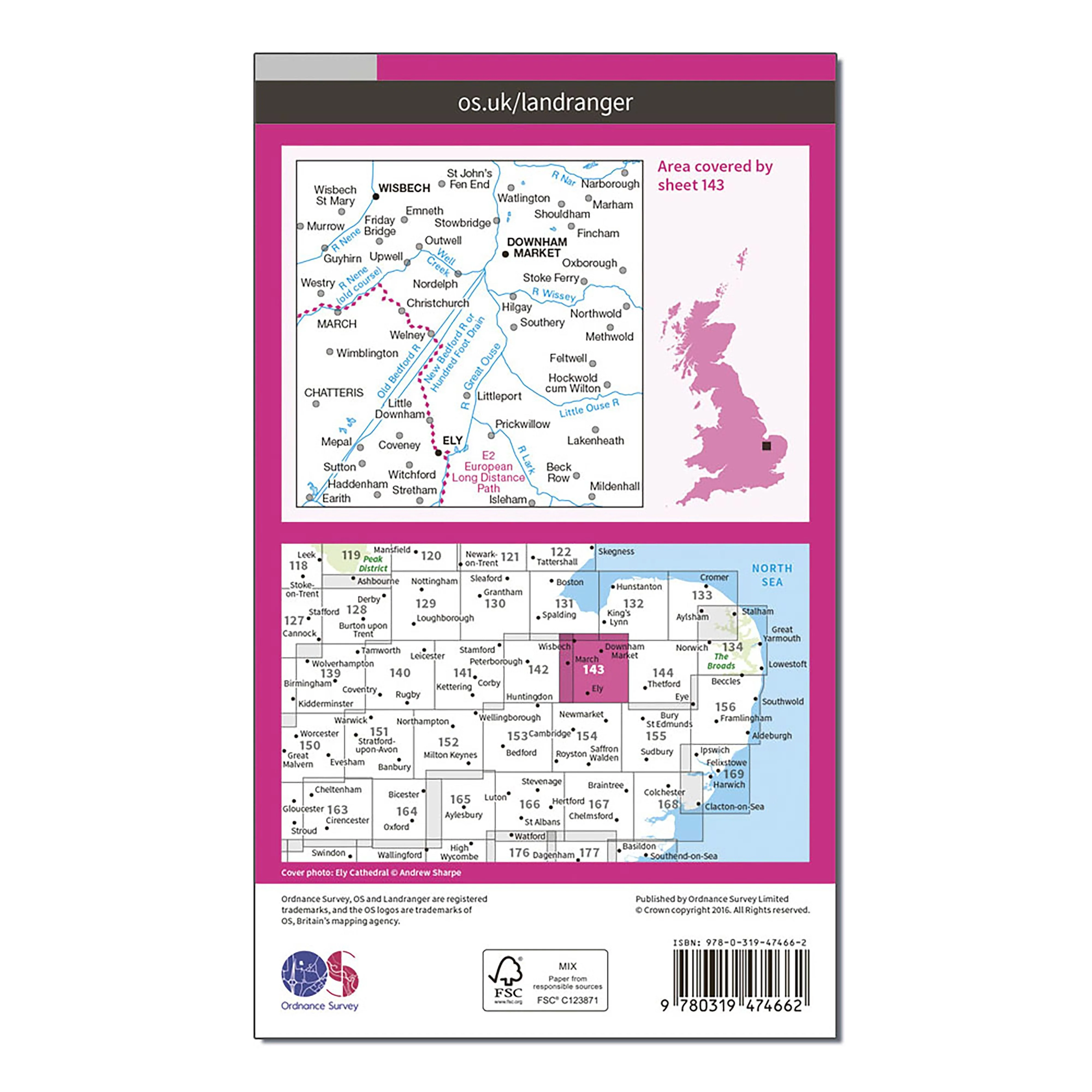Landranger Active 143 Ely & Wisbech, Downham Market Map With Digital Version - Image 2