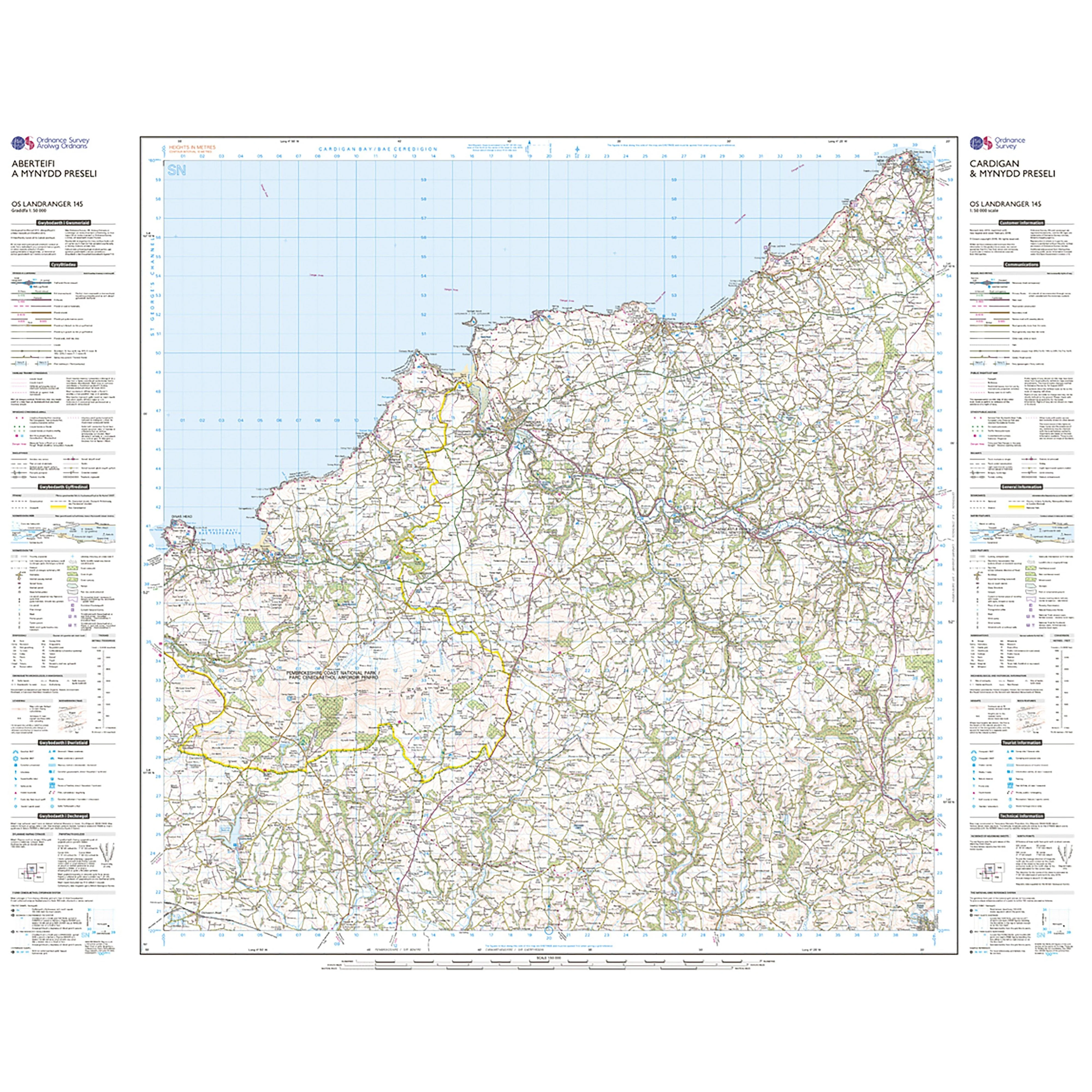 Landranger Active 145 Cardigan & Mynydd Preseli Map With Digital Version - Image 3