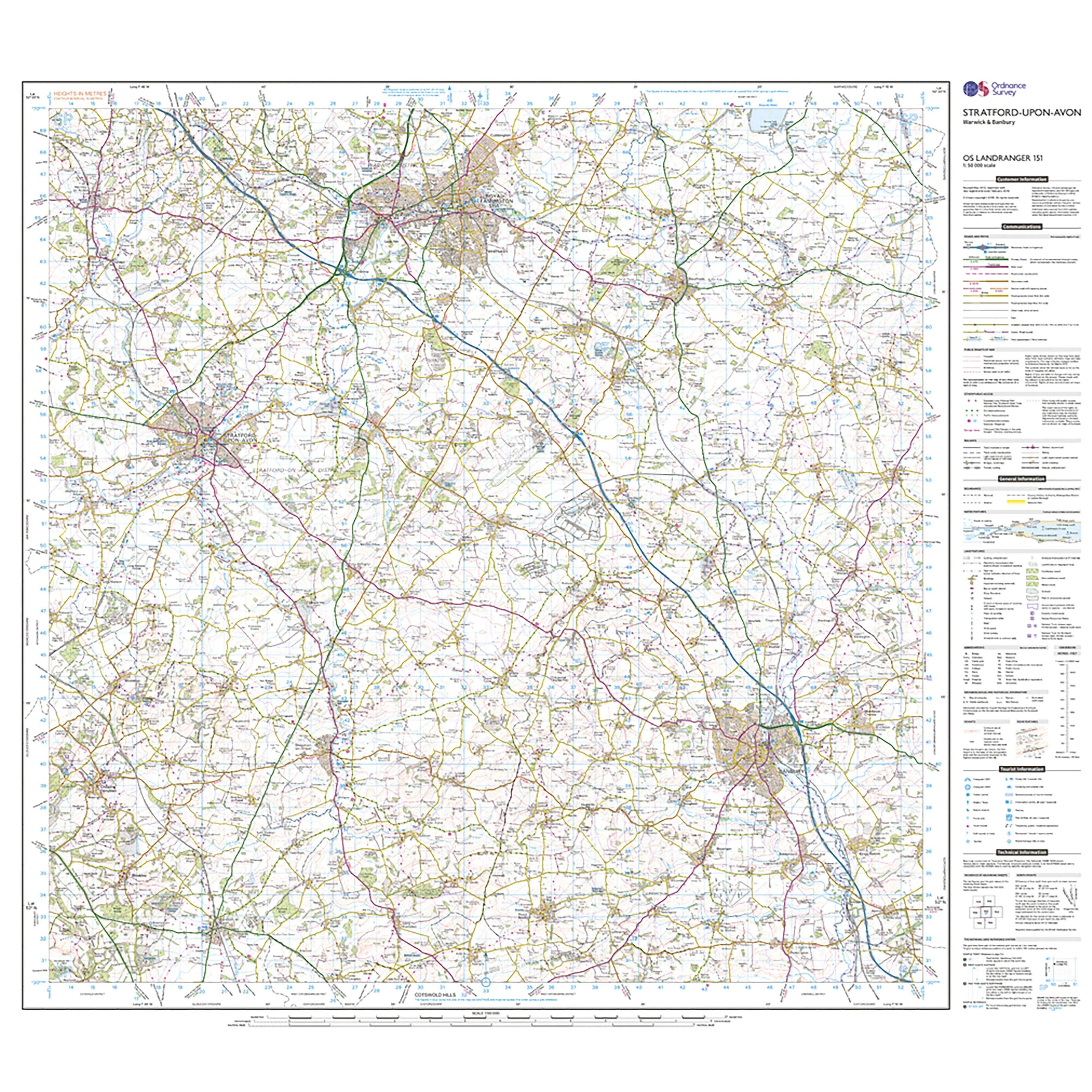 Landranger Active 151 Stratford-upon-Avon, Warwick & Banbury Map With Digital Version - Image 3