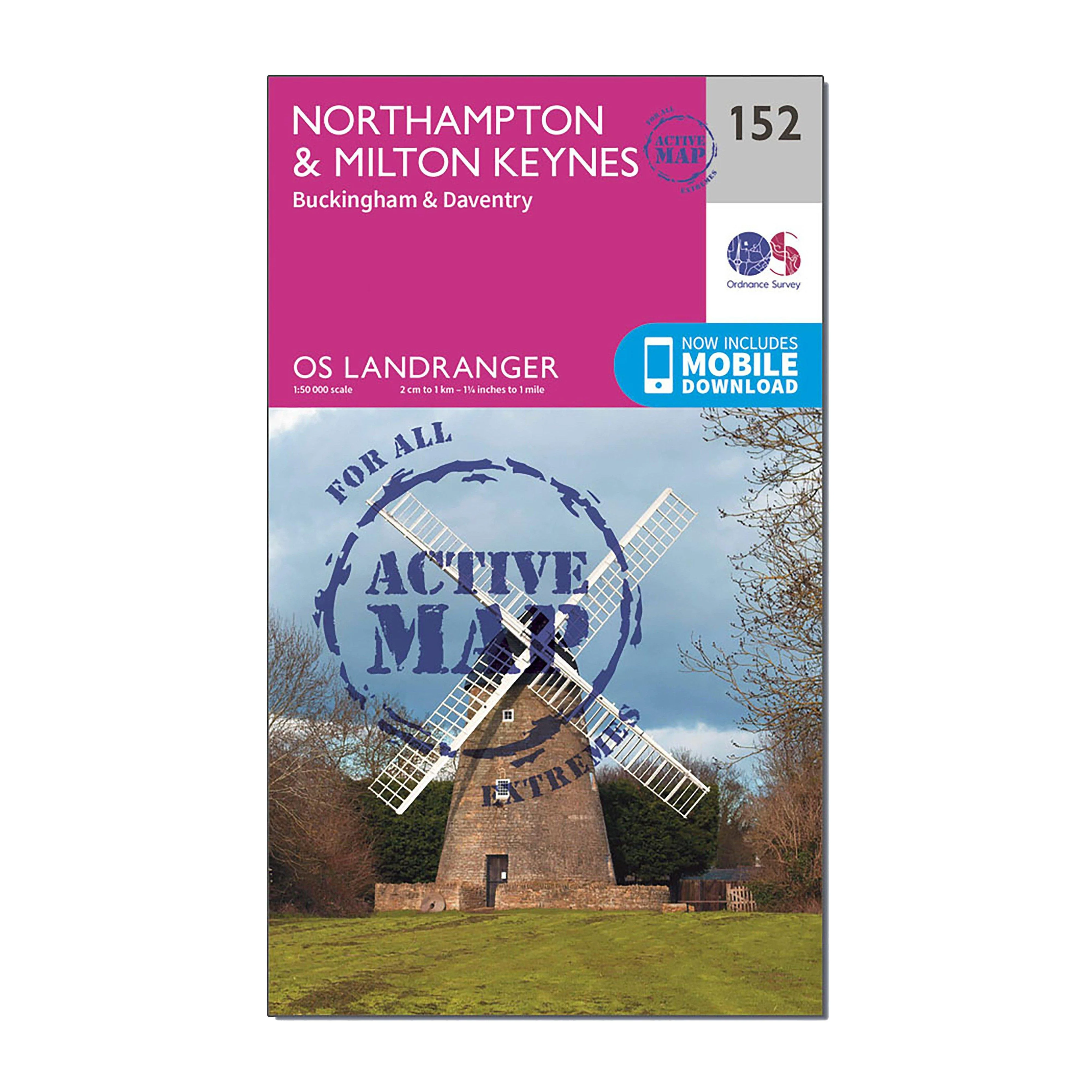 Landranger Active 152 Northampton, Milton Keynes, Buckingham & Daventry Map With Digital Version - Image 4