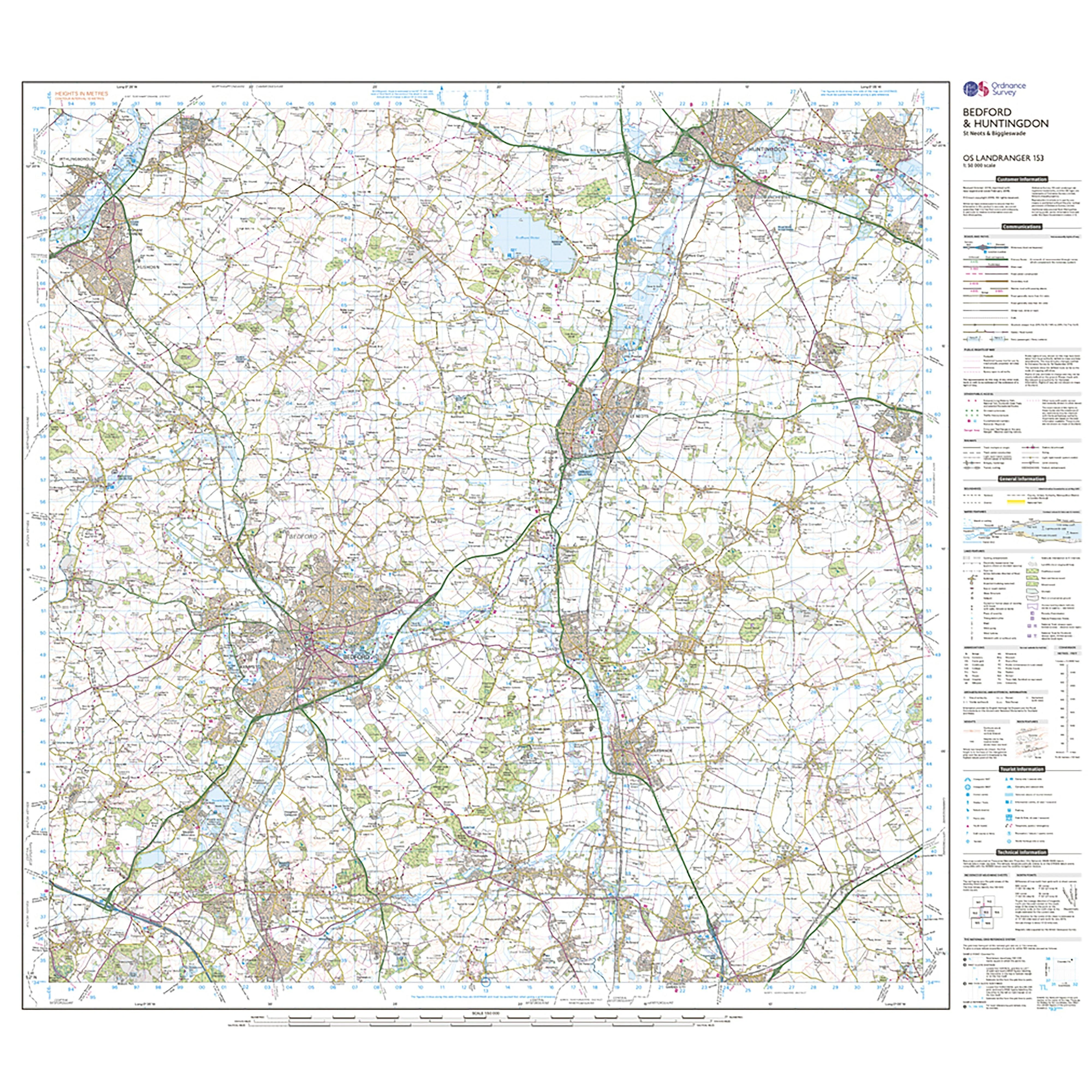 Landranger Active 153 Bedford, Huntingdon, St. Neots & Biggleswade Map With Digital Version - Image 3