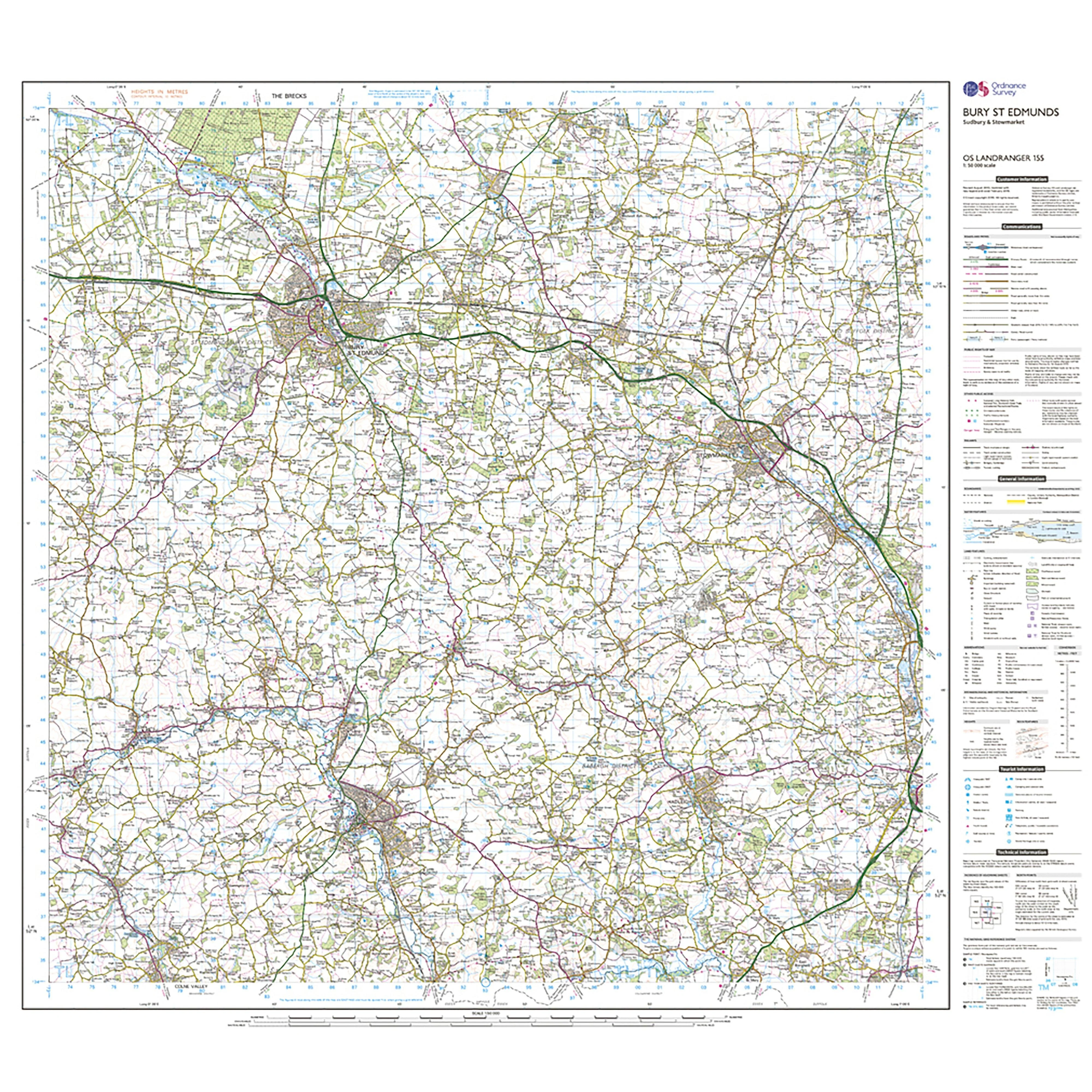 Landranger Active 155 Bury St Edmunds, Sudbury & Stowmarket Map With Digital Version - Image 3
