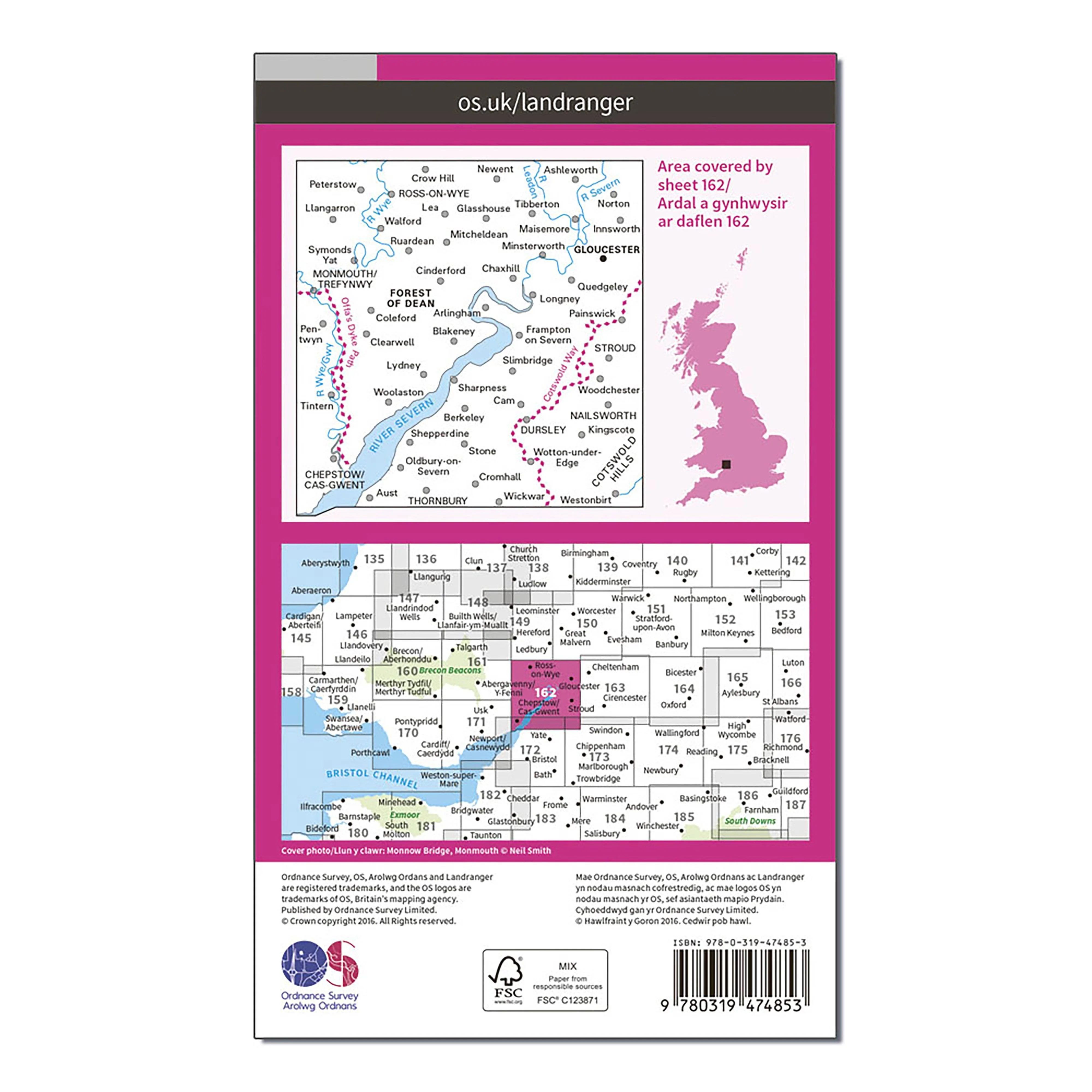 Landranger Active 162 Gloucester  Forest of Dean Map With Digital Version - Image 2