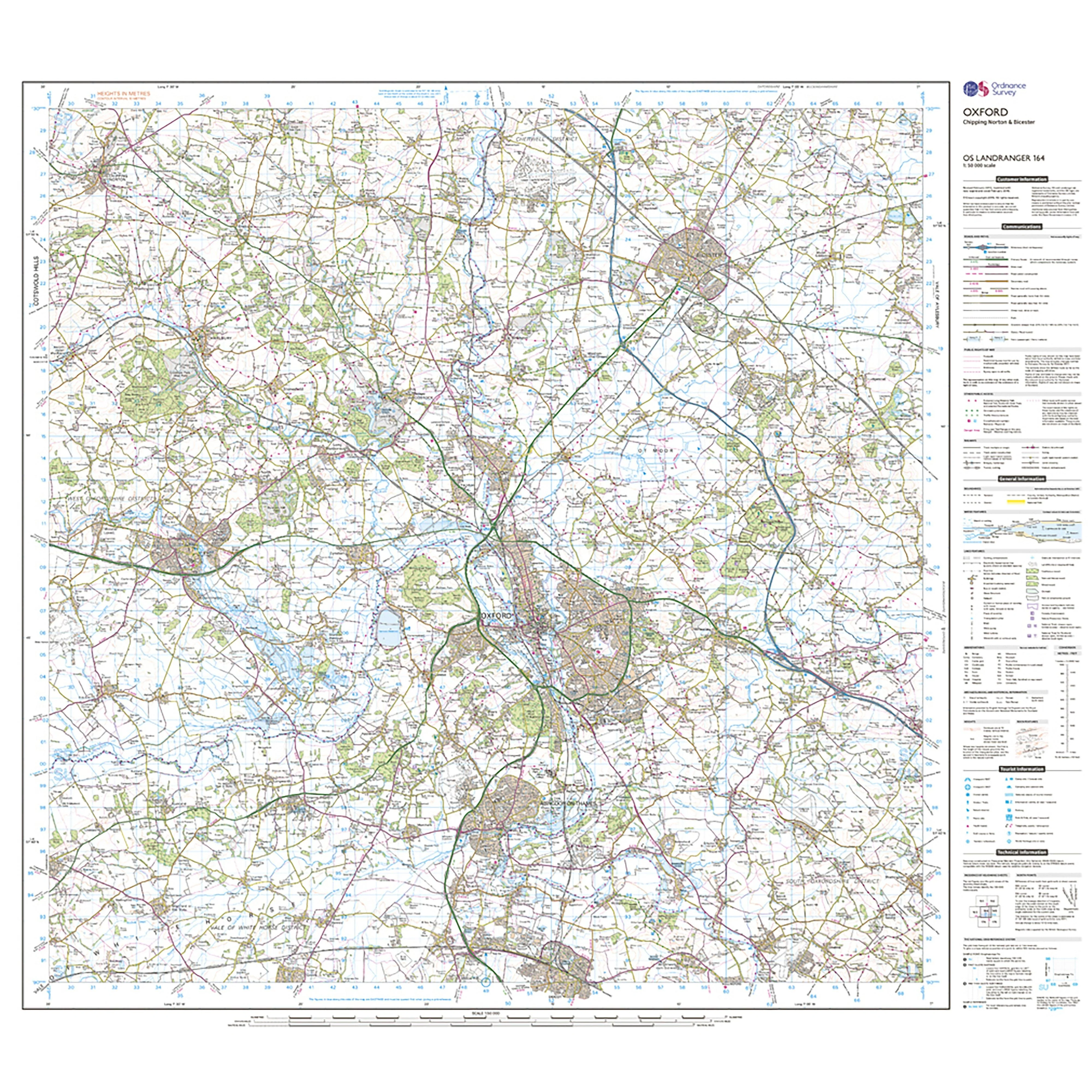 Landranger Active 164 Oxford, Chipping Norton & Bicester Map With Digital Version - Image 3