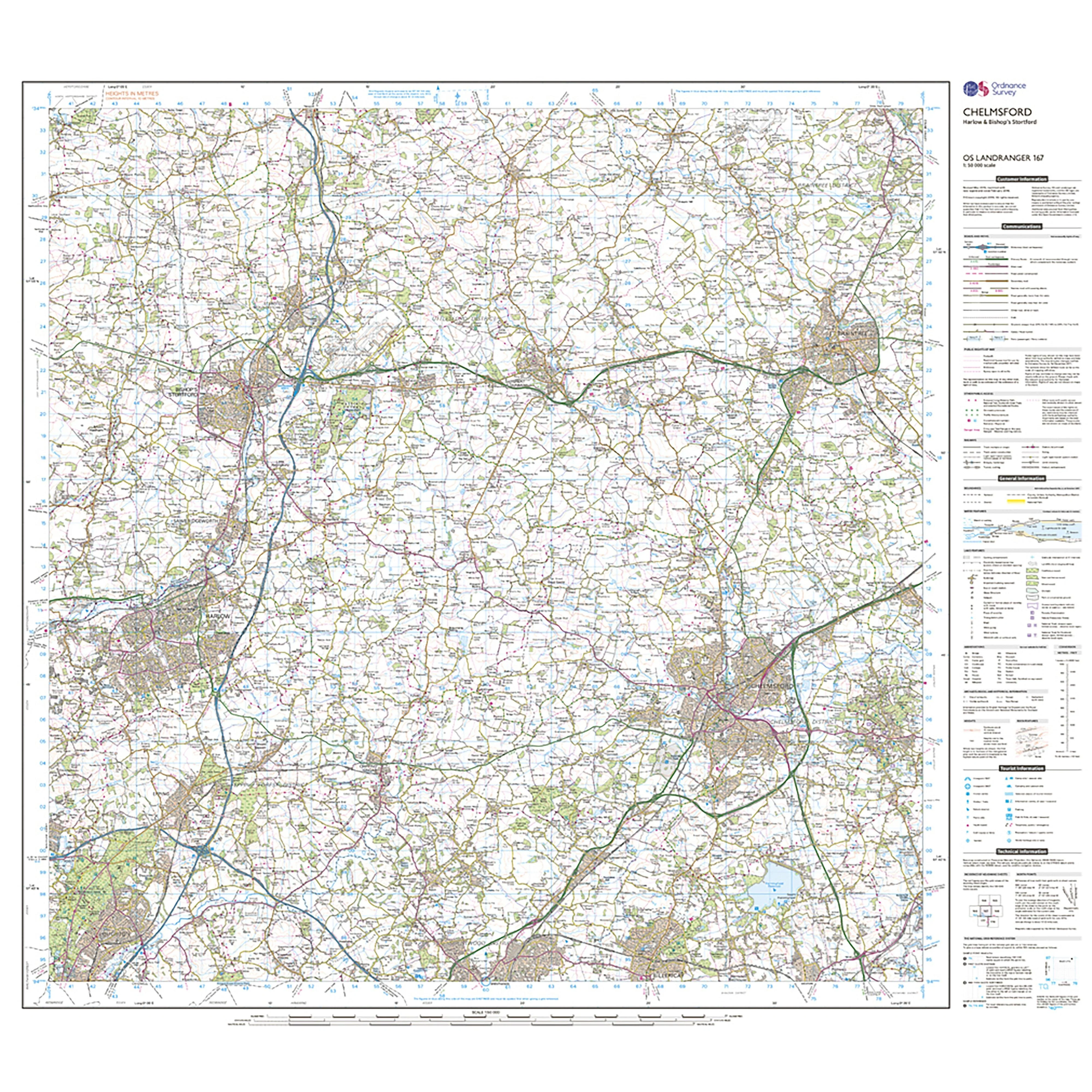 Landranger Active 167 Chelmsford, Harlow & Bishop's Stortford Map With Digital Version - Image 3