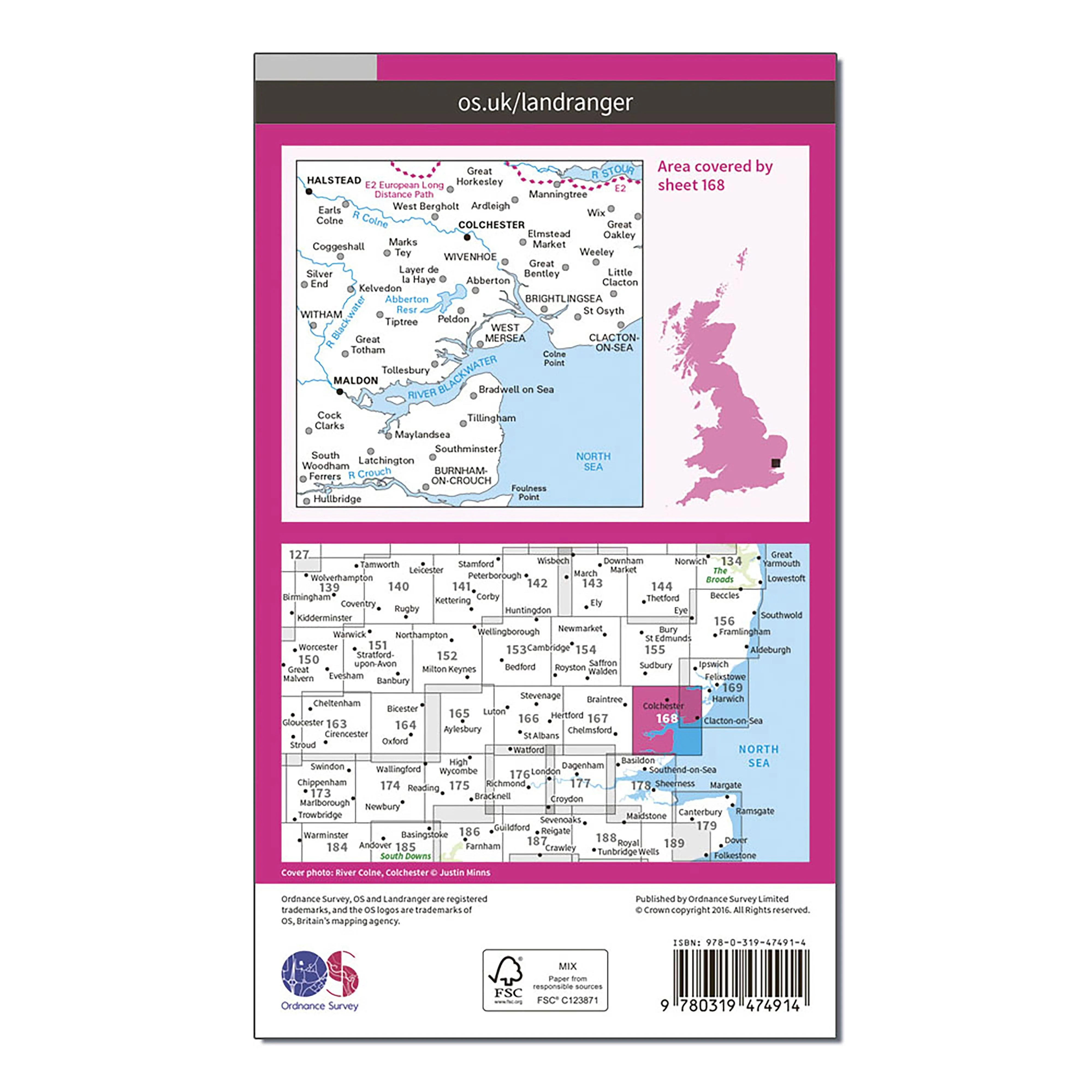 Landranger Active 168 Colchester, Halstead & Maldon Map With Digital Version - Image 2
