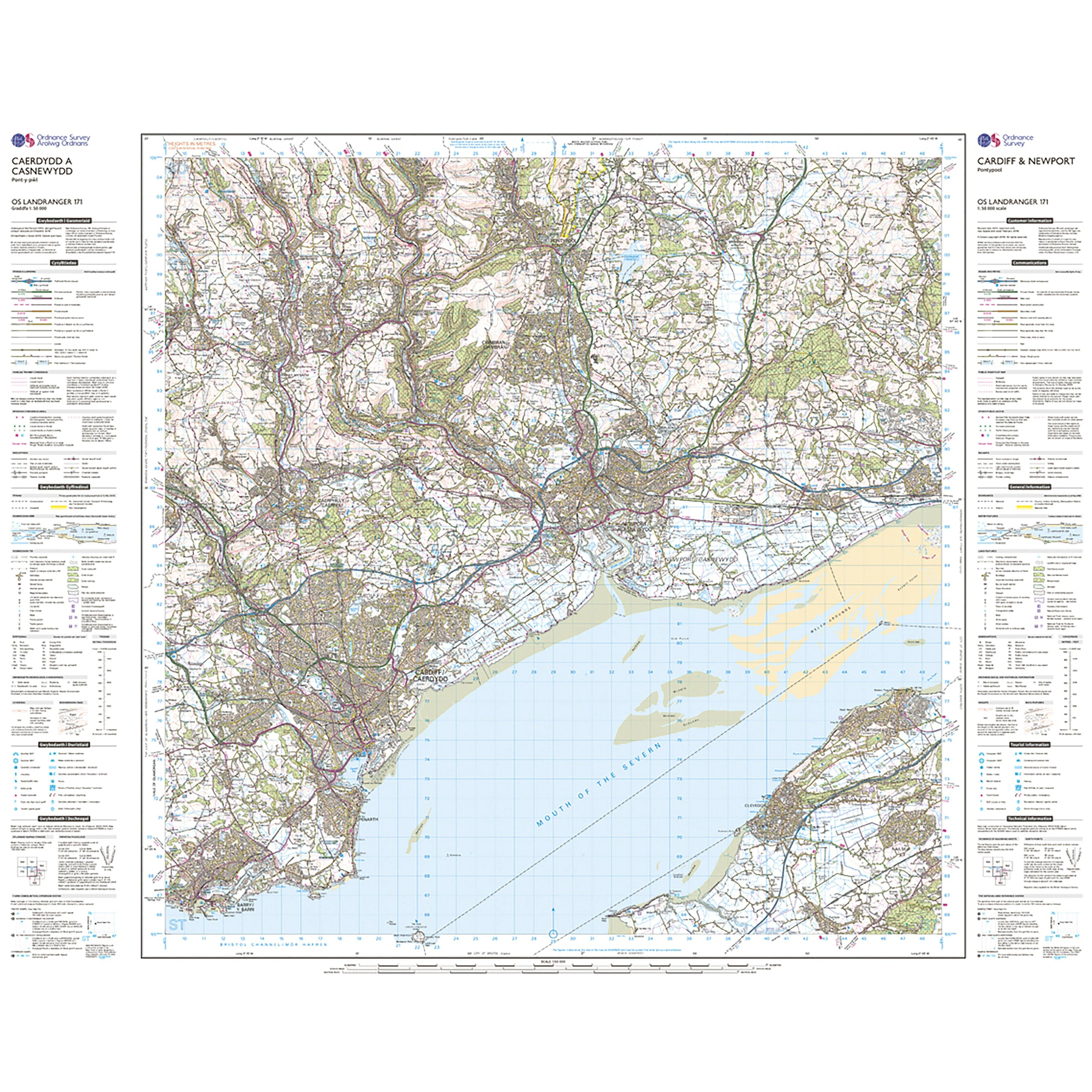 Landranger Active 171 Cardiff  Newport Pontypool Map With Digital Version - Image 3