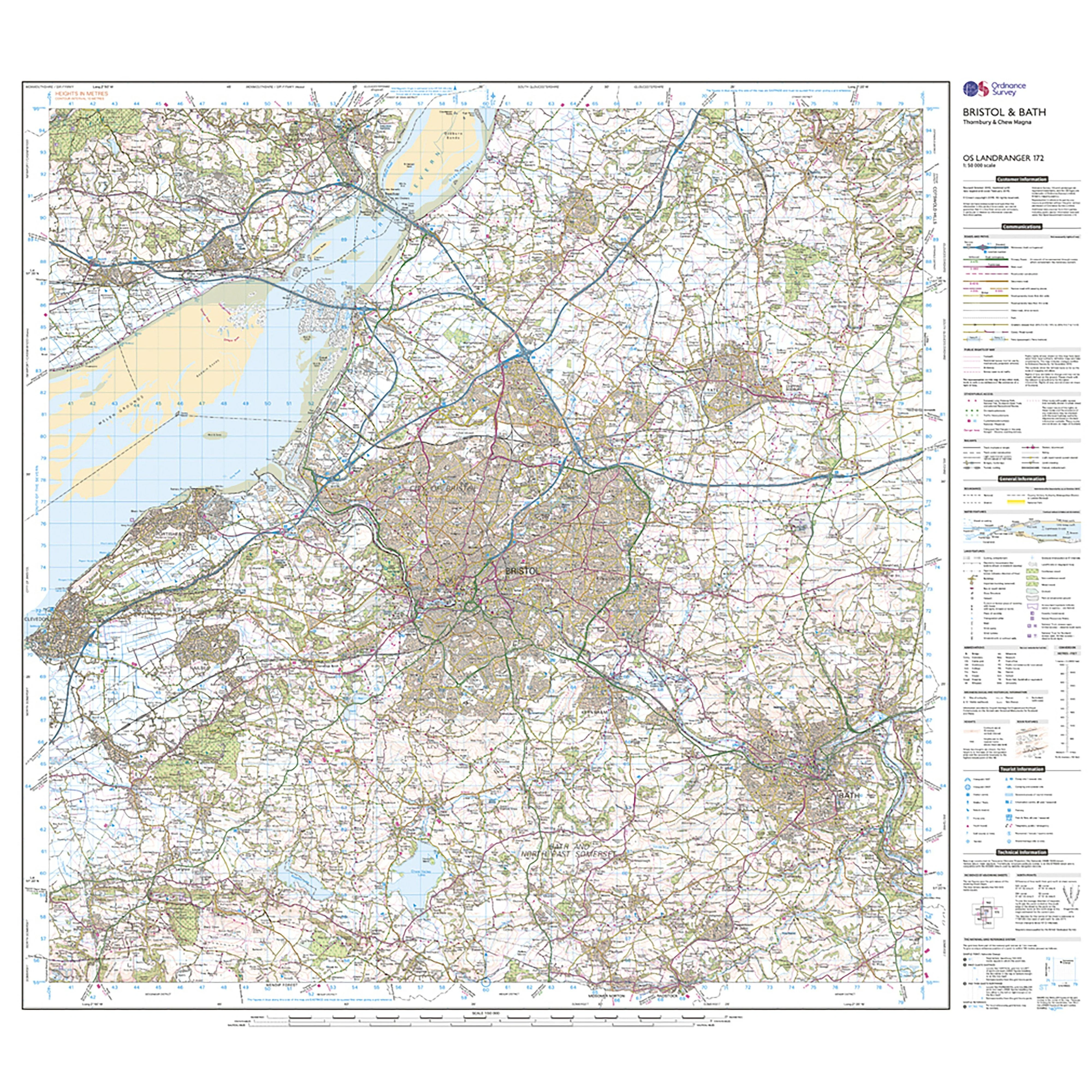 Landranger Active 172 Bristol & Bath, Thornbury & Chew Magna Map With Digital Version - Image 3