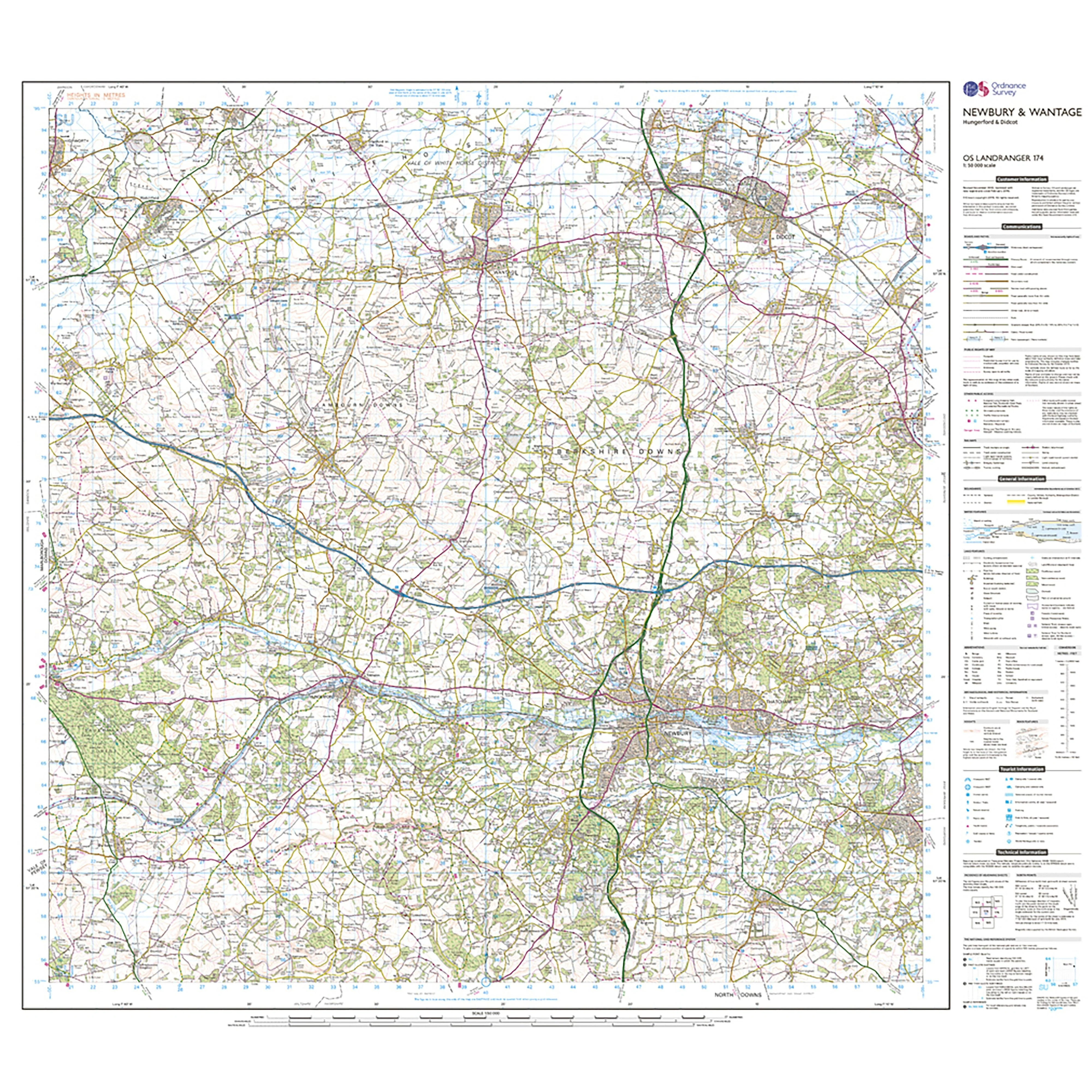 Landranger Active 174 Newbury & Wantage, Hungerford & Didcot Map With Digital Version - Image 3