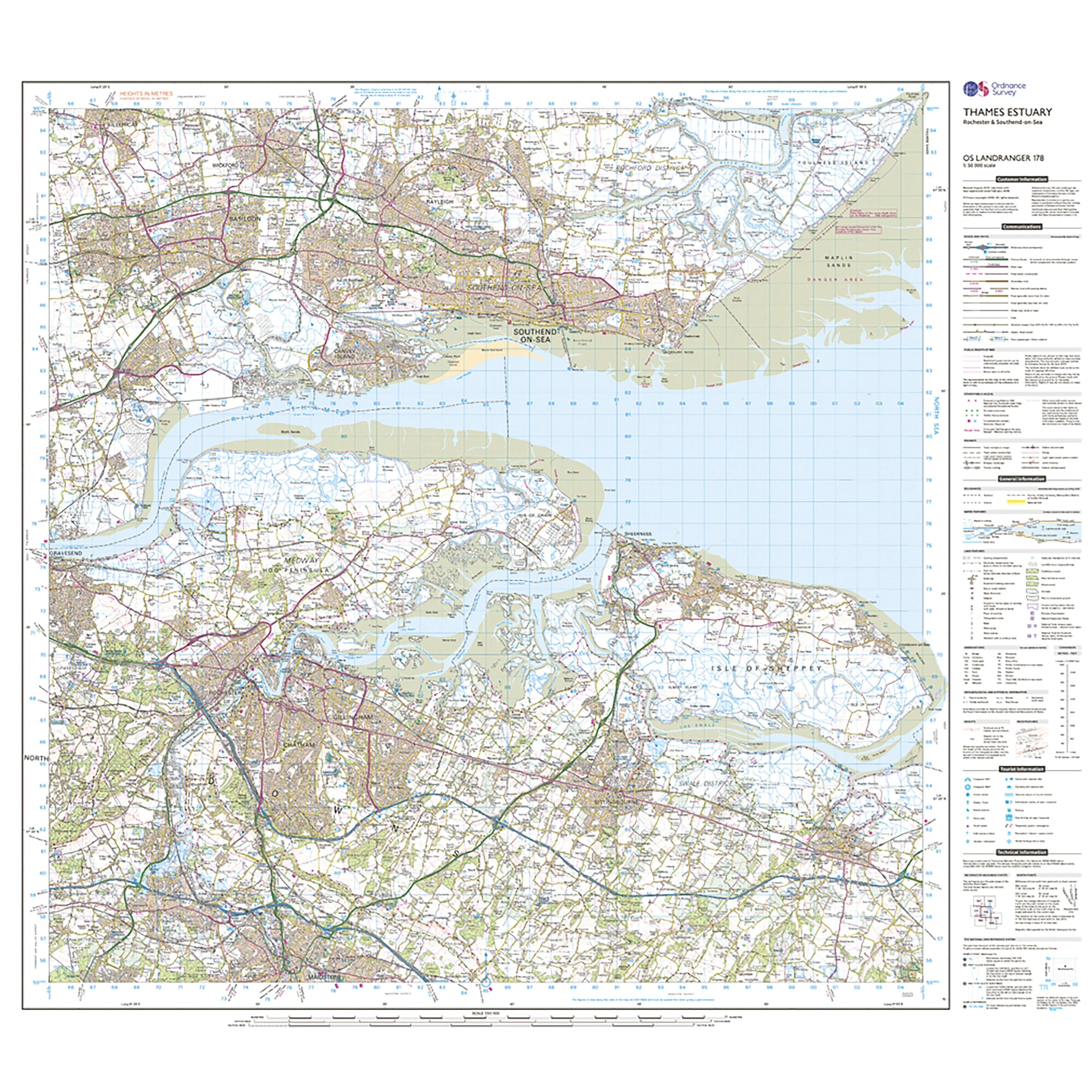 Landranger Active 178 Thames Estuary, Rochester & Southend-on-Sea Map With Digital Version - Image 3