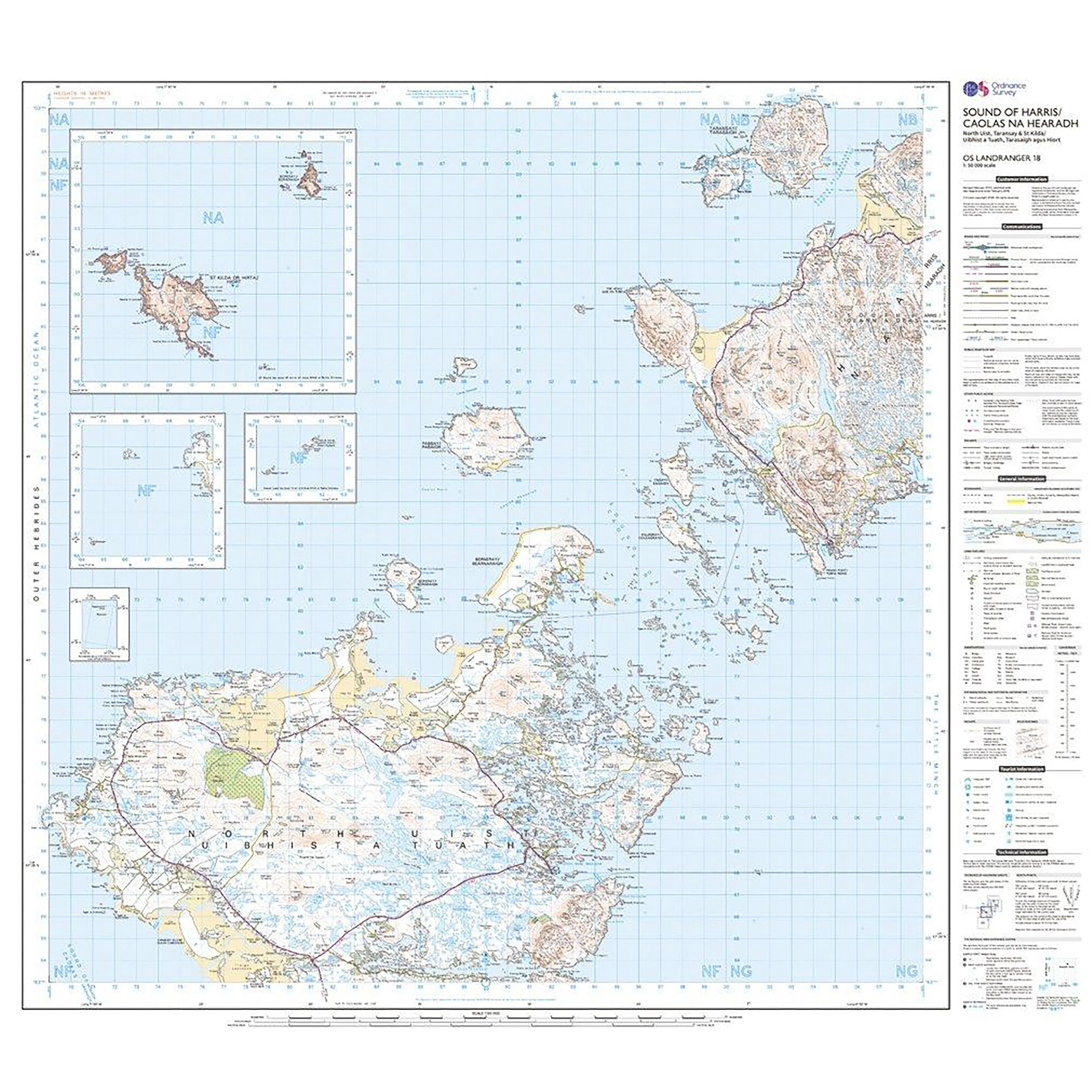 Landranger Active 18 Sound of Harris, North Uist, Taransay & St Kilda Map With Digital Version - Image 3