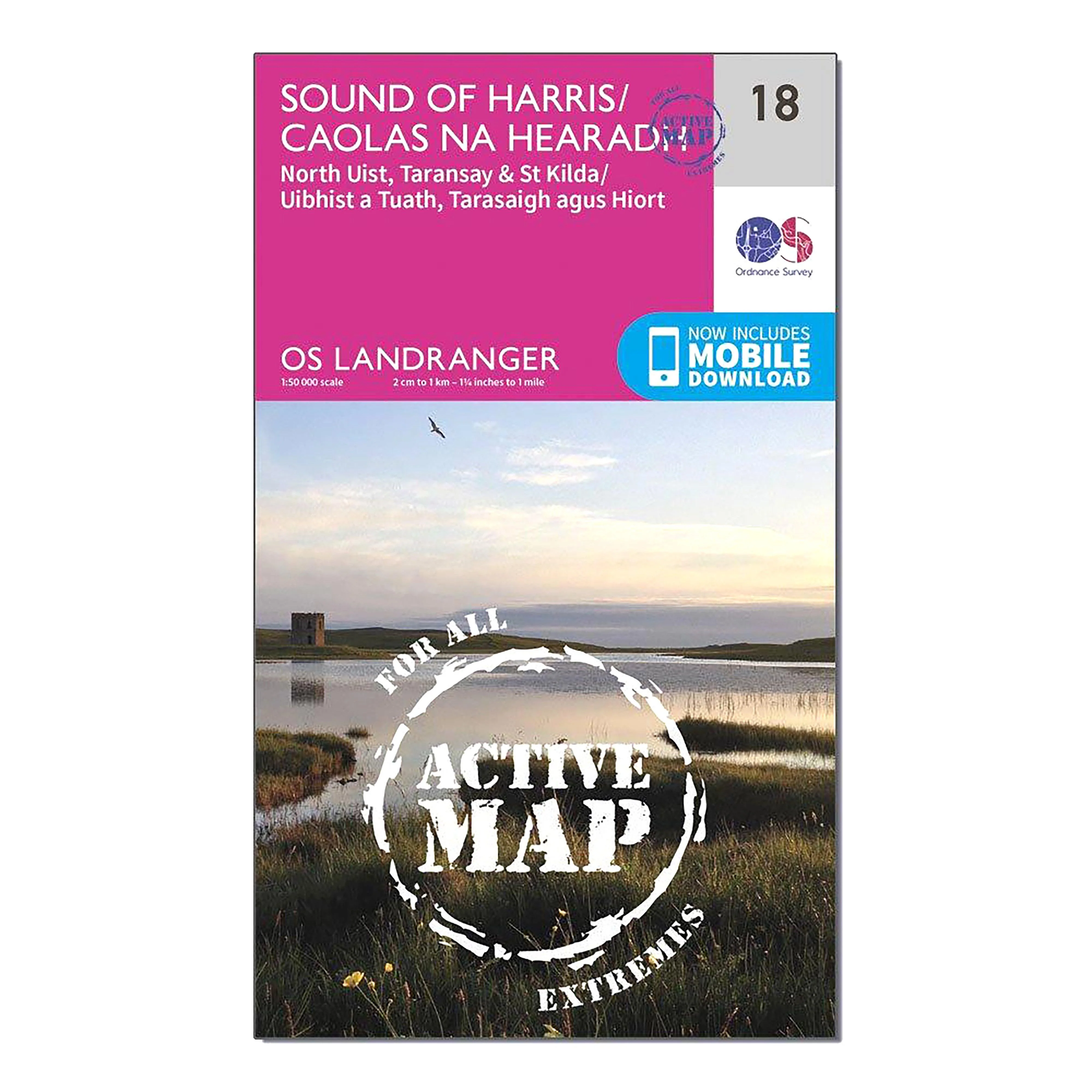 Landranger Active 18 Sound of Harris, North Uist, Taransay & St Kilda Map With Digital Version - Image 4