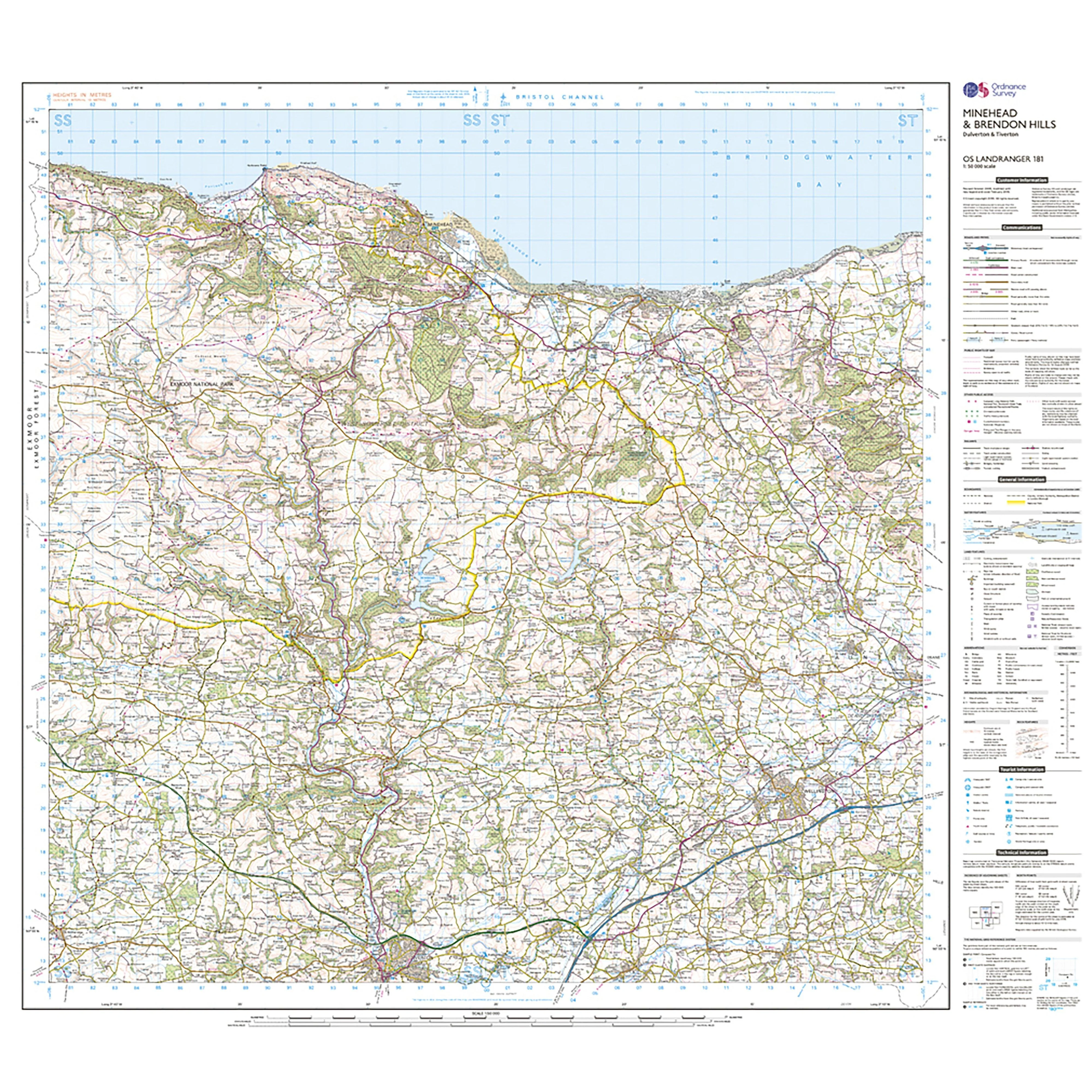 Landranger Active 181 Minehead & Brendon Hills, Dulverton & Tiverton Map With Digital Version - Image 3