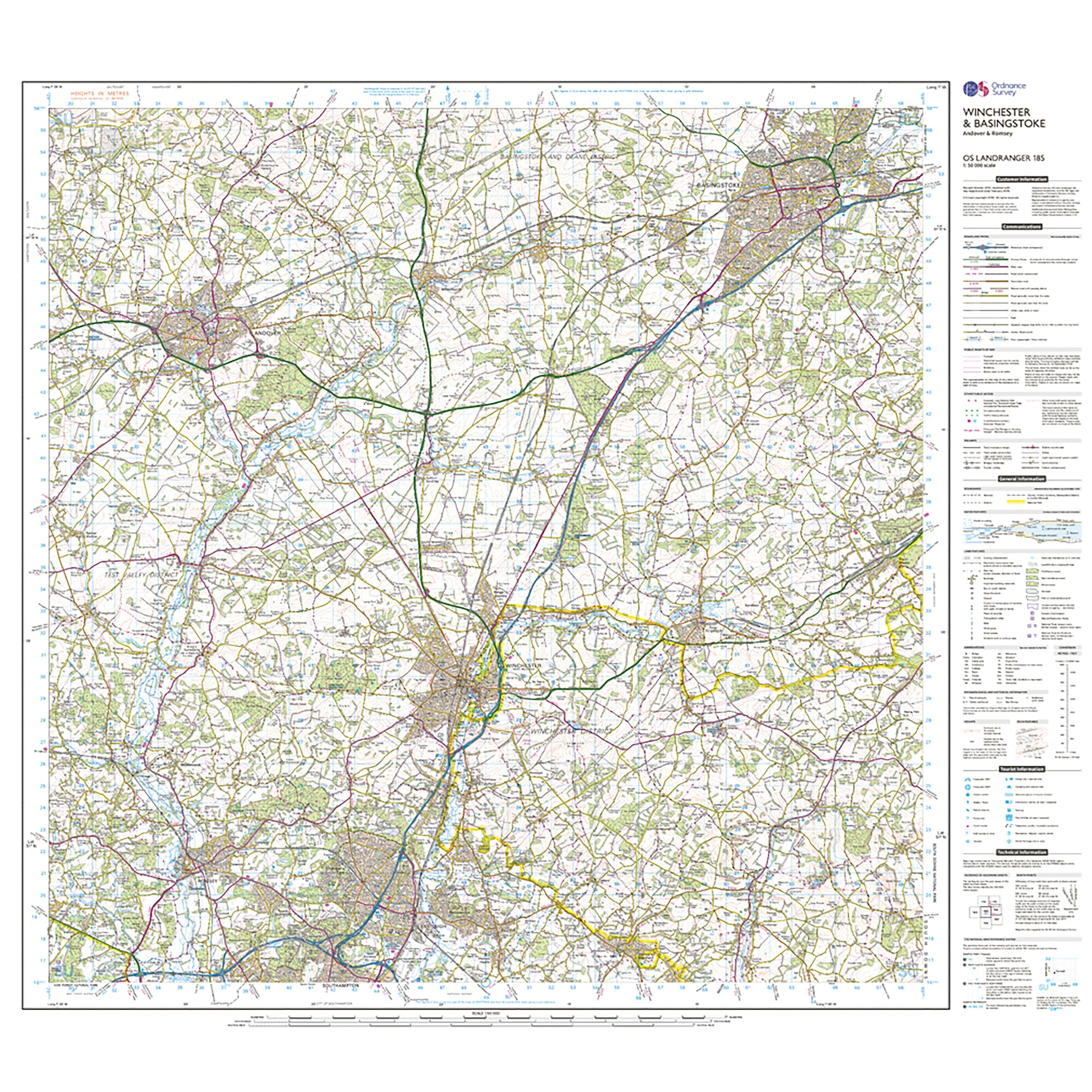 Landranger Active 185 Winchester & Basingstoke, Andover & Romsey Map With Digital Version - Image 3