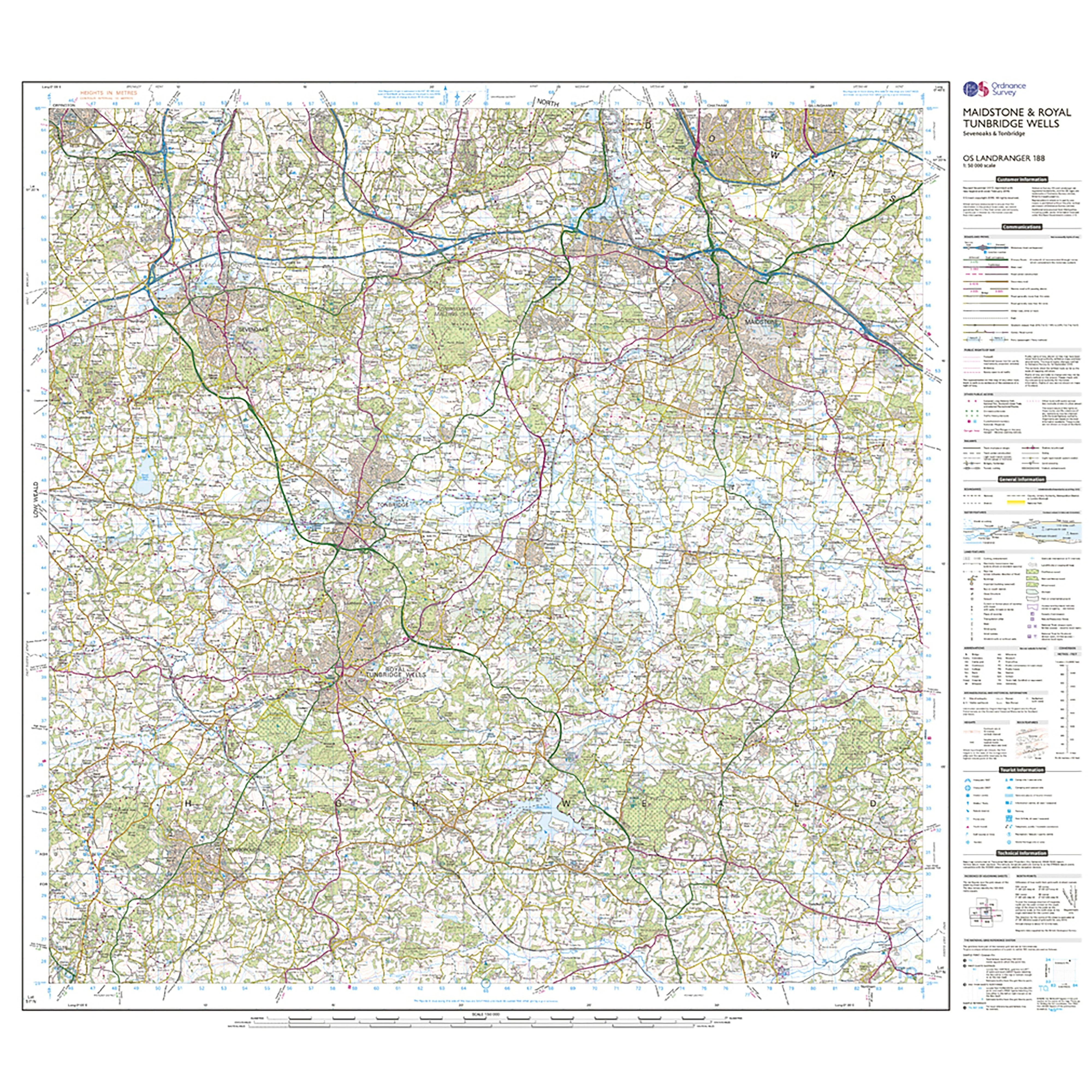 Landranger Active 188 Maidstone & Royal Tunbridge Wells Map With Digital Version - Image 3